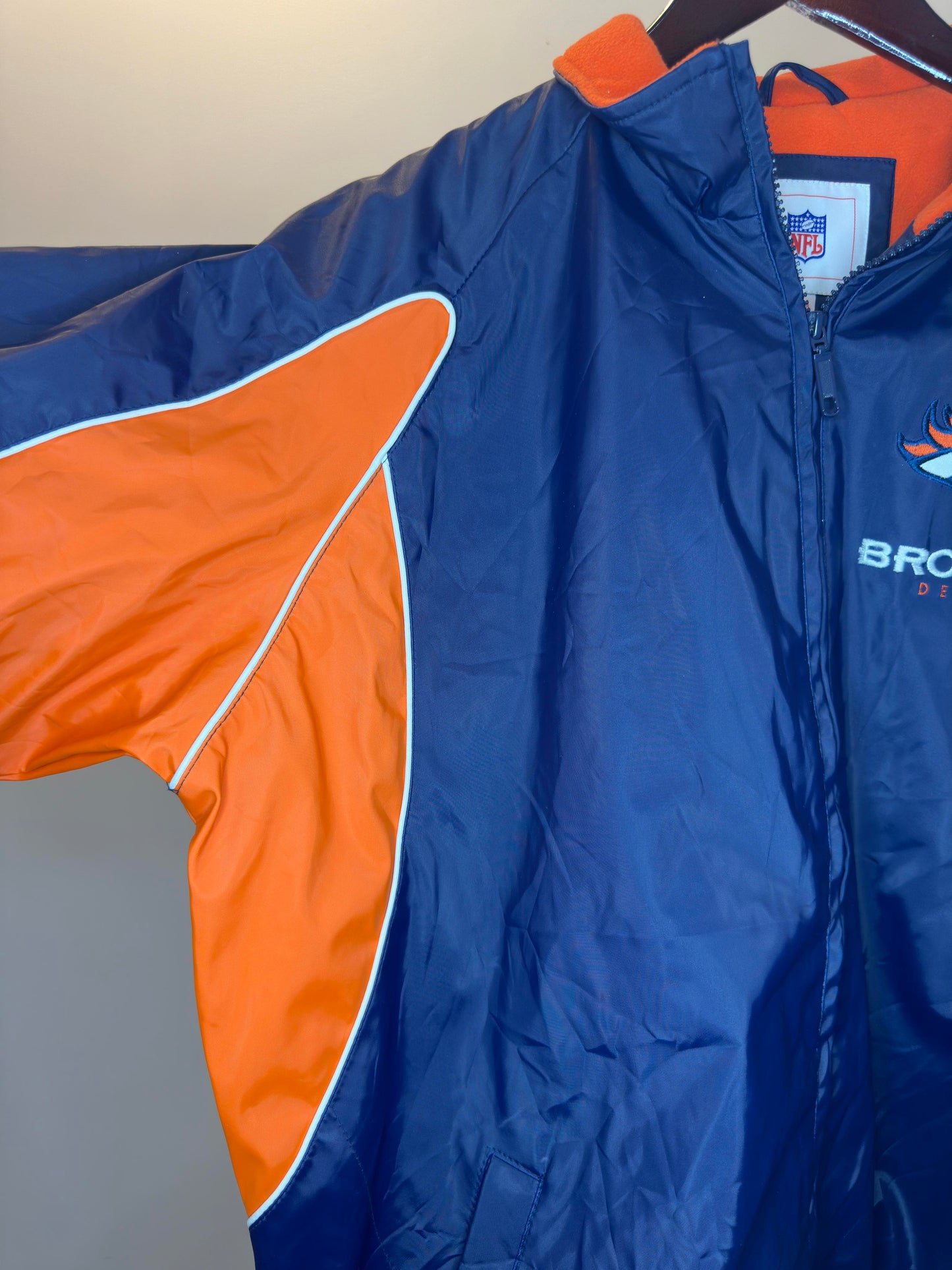 NFL x Denver BRONCOS x Blue/Orange Full Zip Insulated Jacket - L