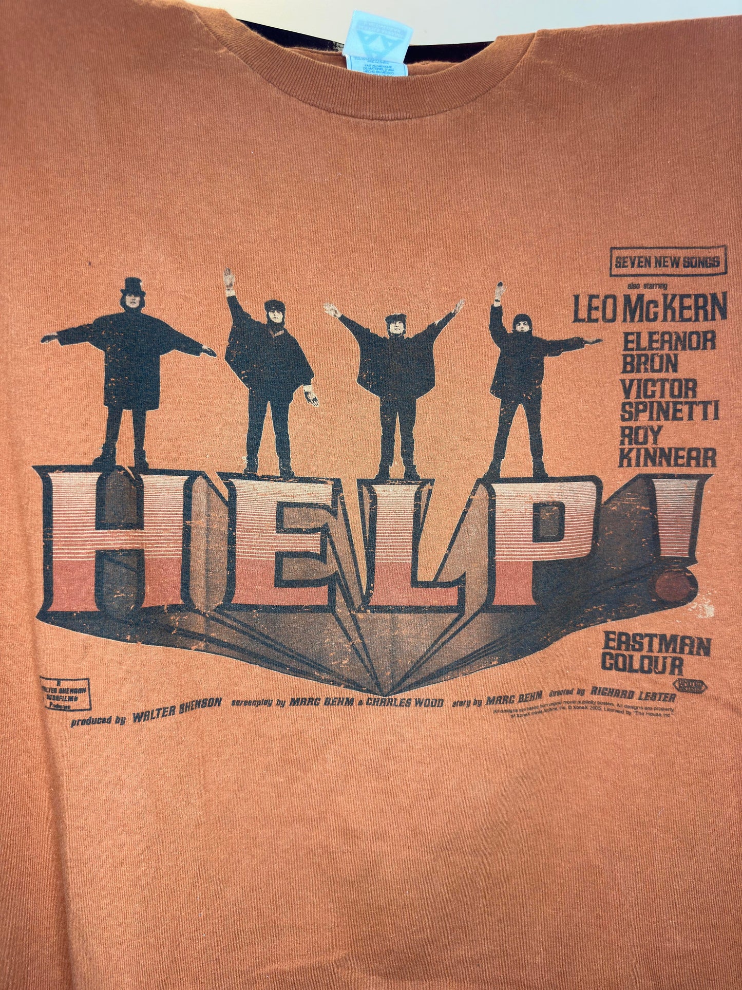 Y2K x The BEATLES x ALSTYLE x Eastman Colour x 2005 Orange "HELP!" Remastered Promo Tee - L