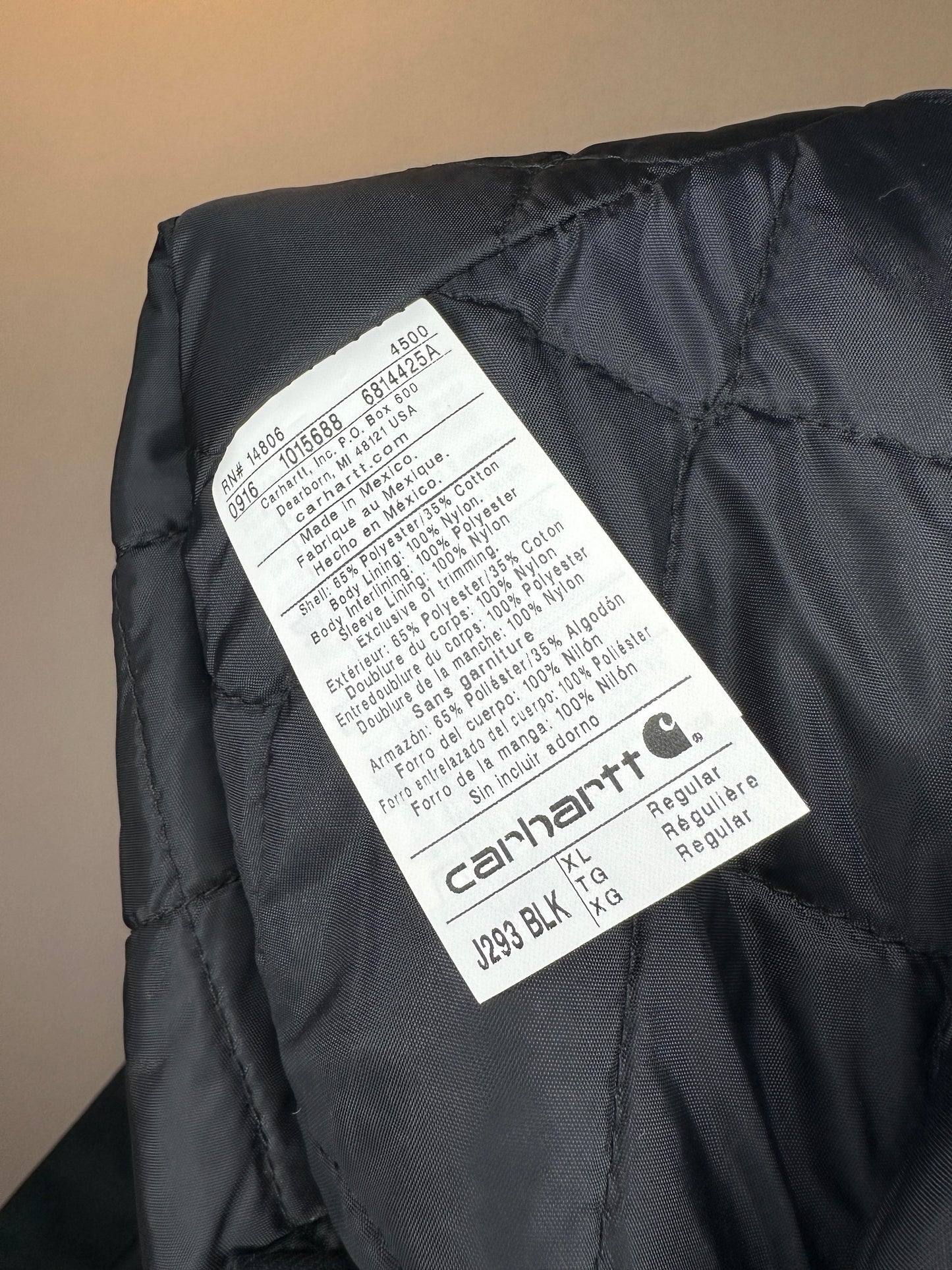 CARHARTT x New w/ Tag x Black Detroit Zip Up Light Jacket - XL (Tall)