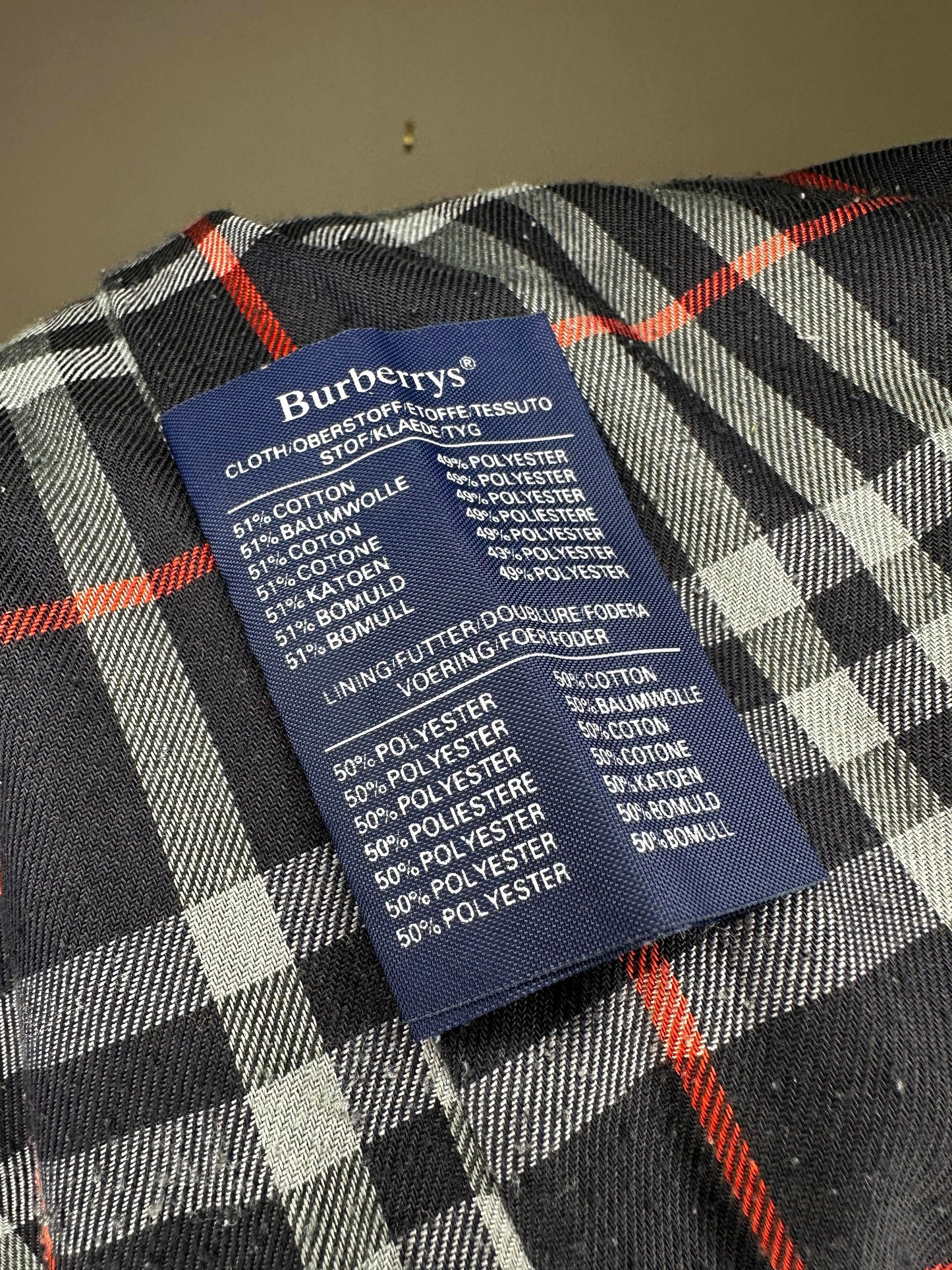 VTG x BURBERRY x 80's Burberry's Checkered Liner Navy Trench Coat x - Women's 6 Petite