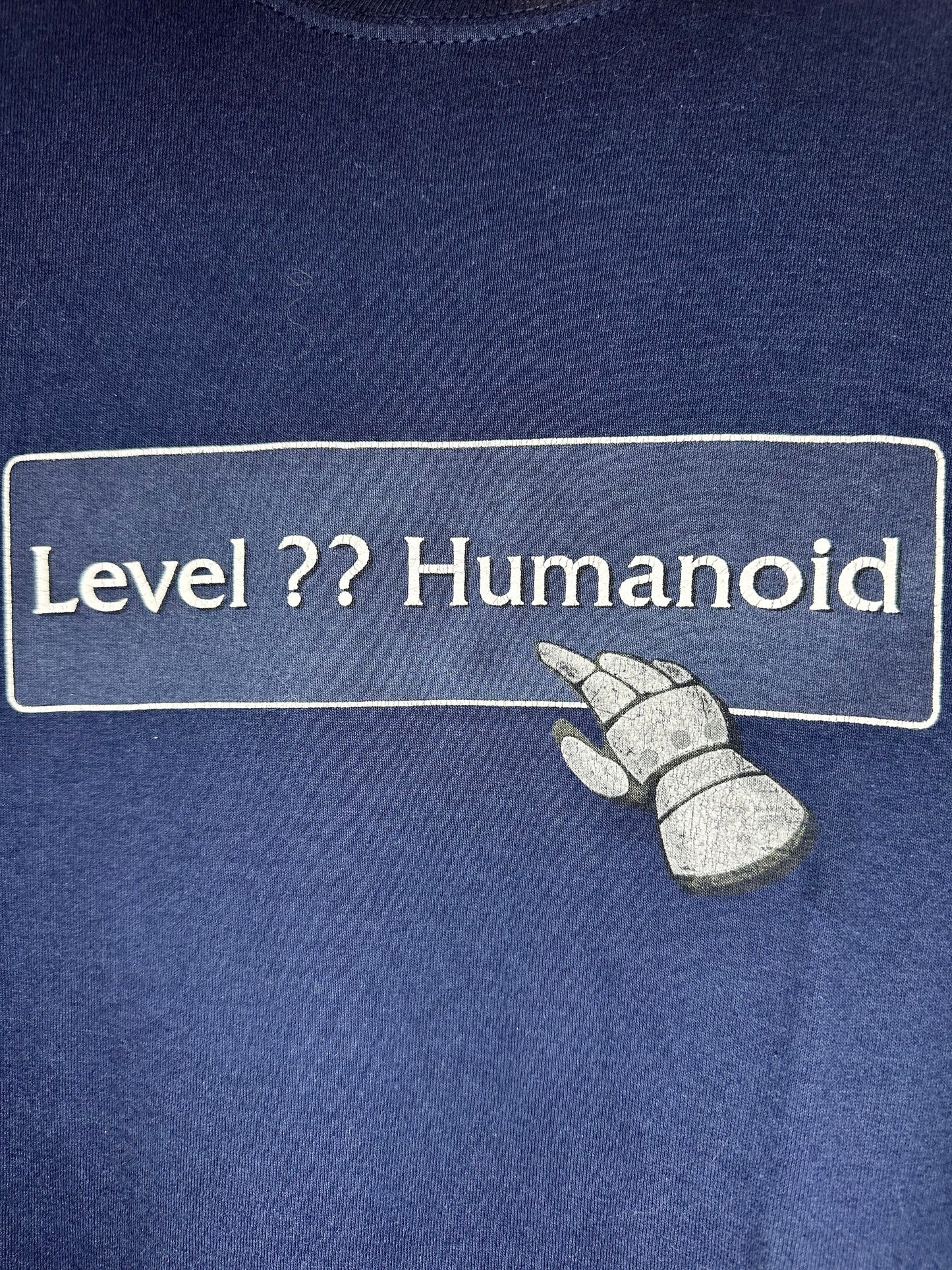 Y2K x JINX x BLIZZARD x World Of Warcraft x Navy "Level? Humanoid" Promo Graphic Tee - Fit like XL (XXXL)