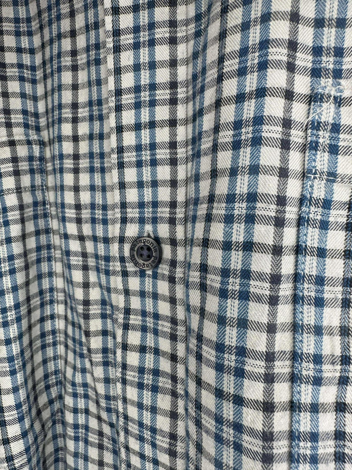 Patagonia x Blue Grey Checkered Long Sleeve Button Up - XL