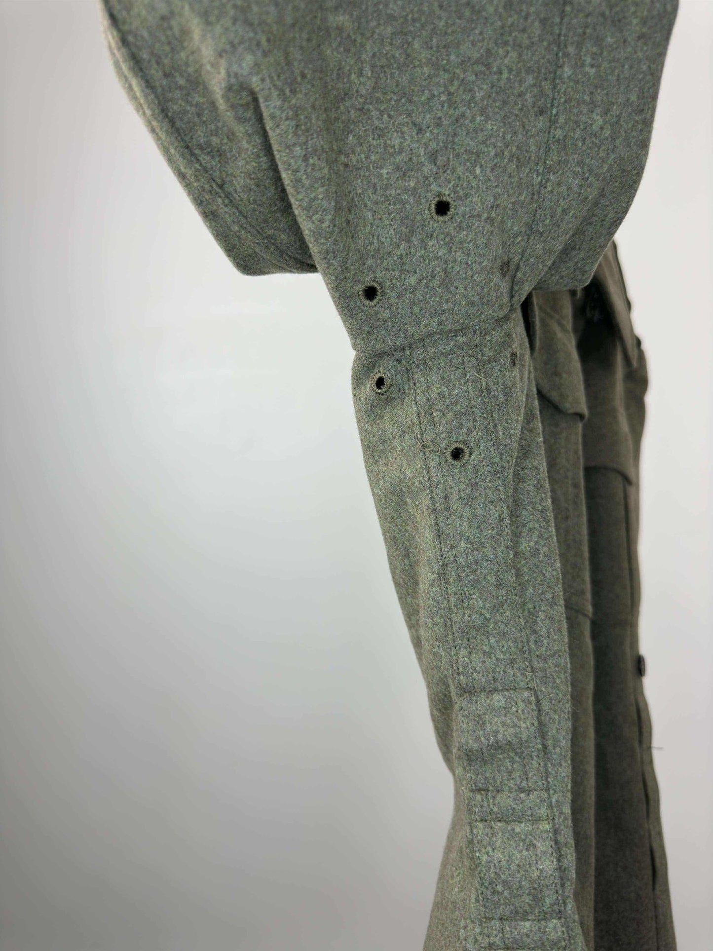 VTG x World War 2 x Olive Germany Button Up Uniform Style Jacket - No Tag (M)