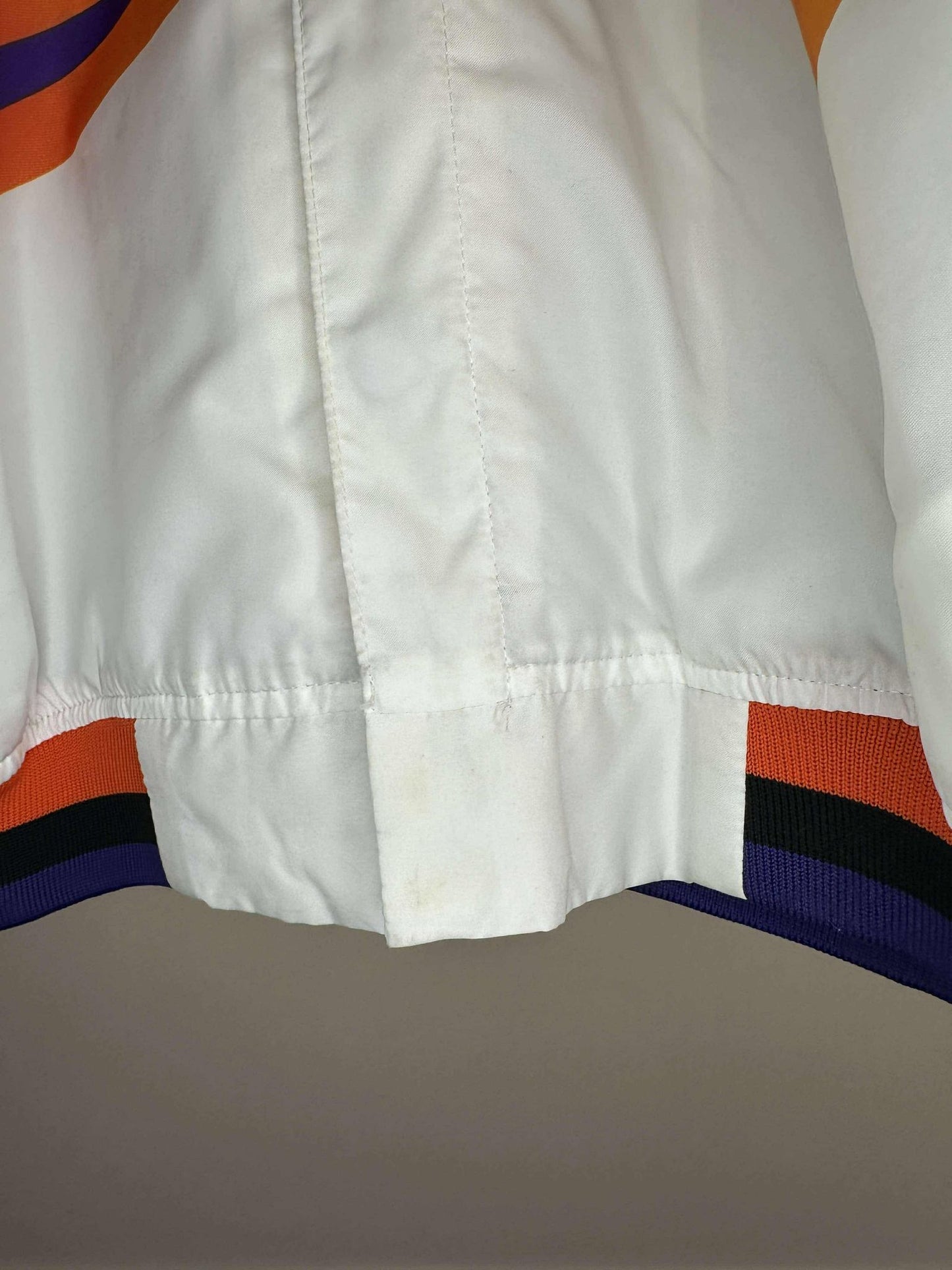 VTG x NBA x Champion x Phoenix Suns x Big Logo Button Up Light Bomber Style Jacket - L