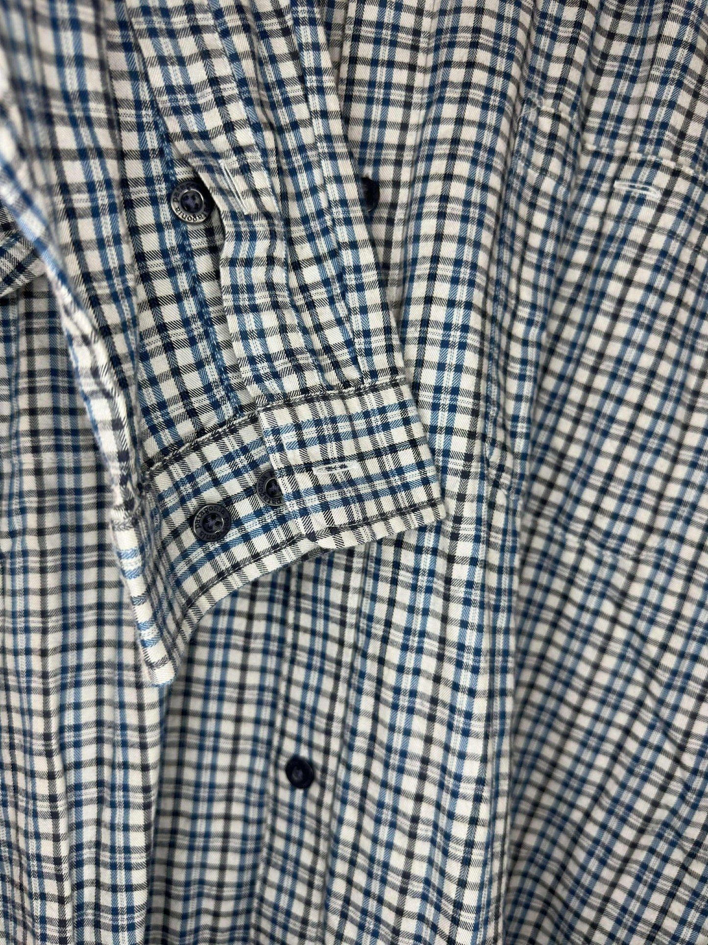 Patagonia x Blue Grey Checkered Long Sleeve Button Up - XL