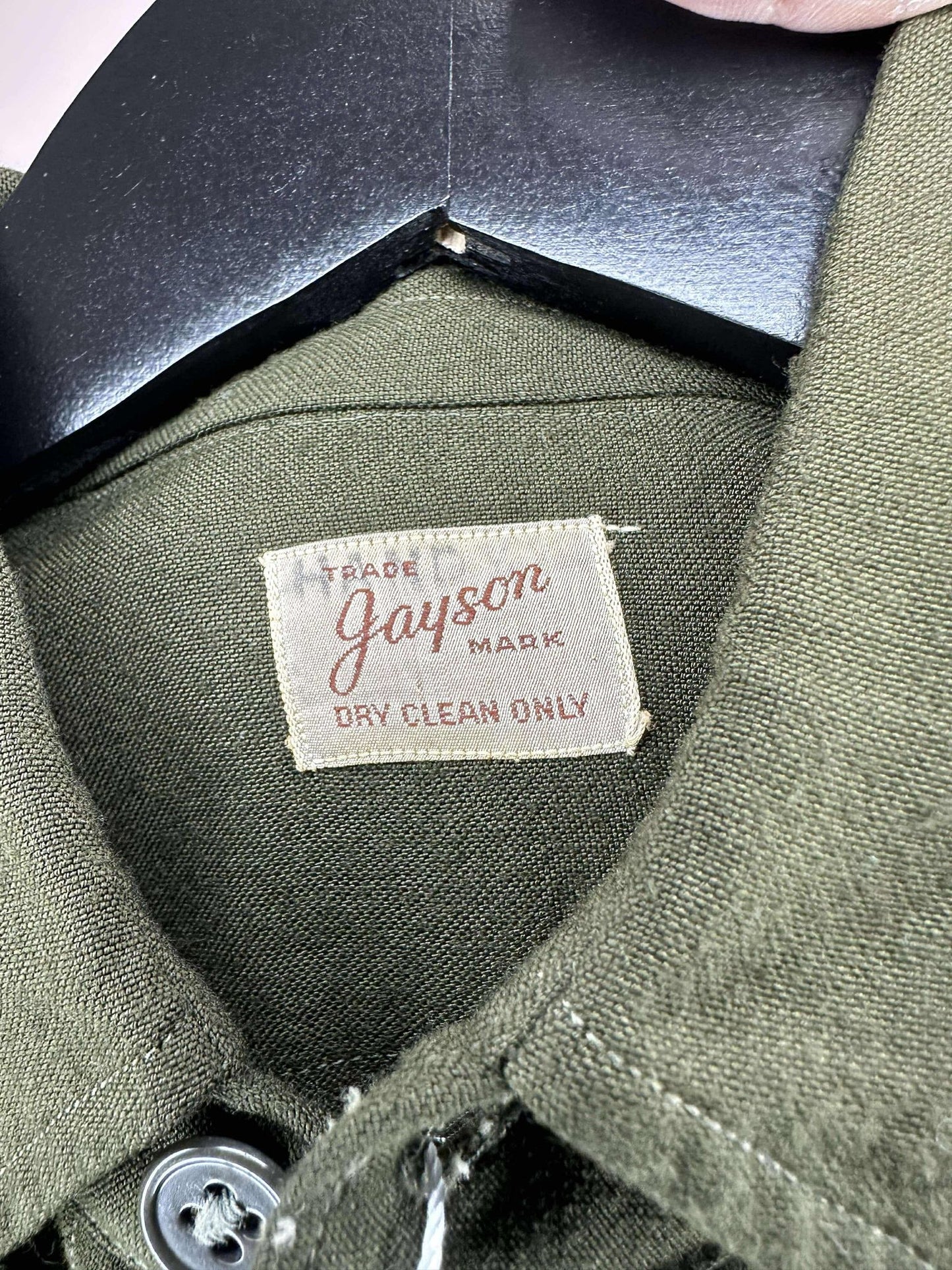 VTG x Jayson x World War x Military Green Long Sleeve Button Up - No Tag (S)