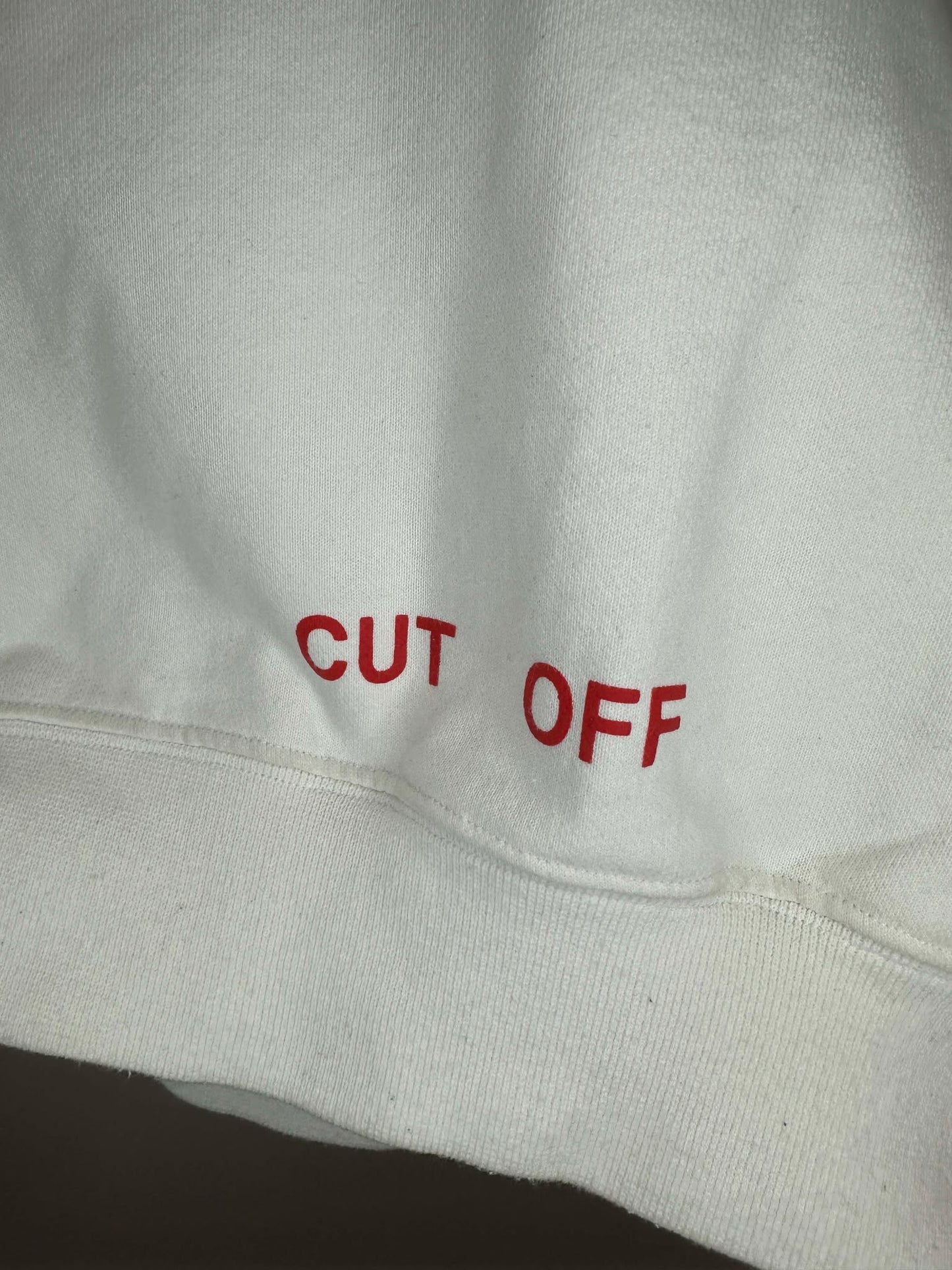 Off White x Arrows x Caravaggio Annunciation x Full Graphic White Pullover Hoodie - XL