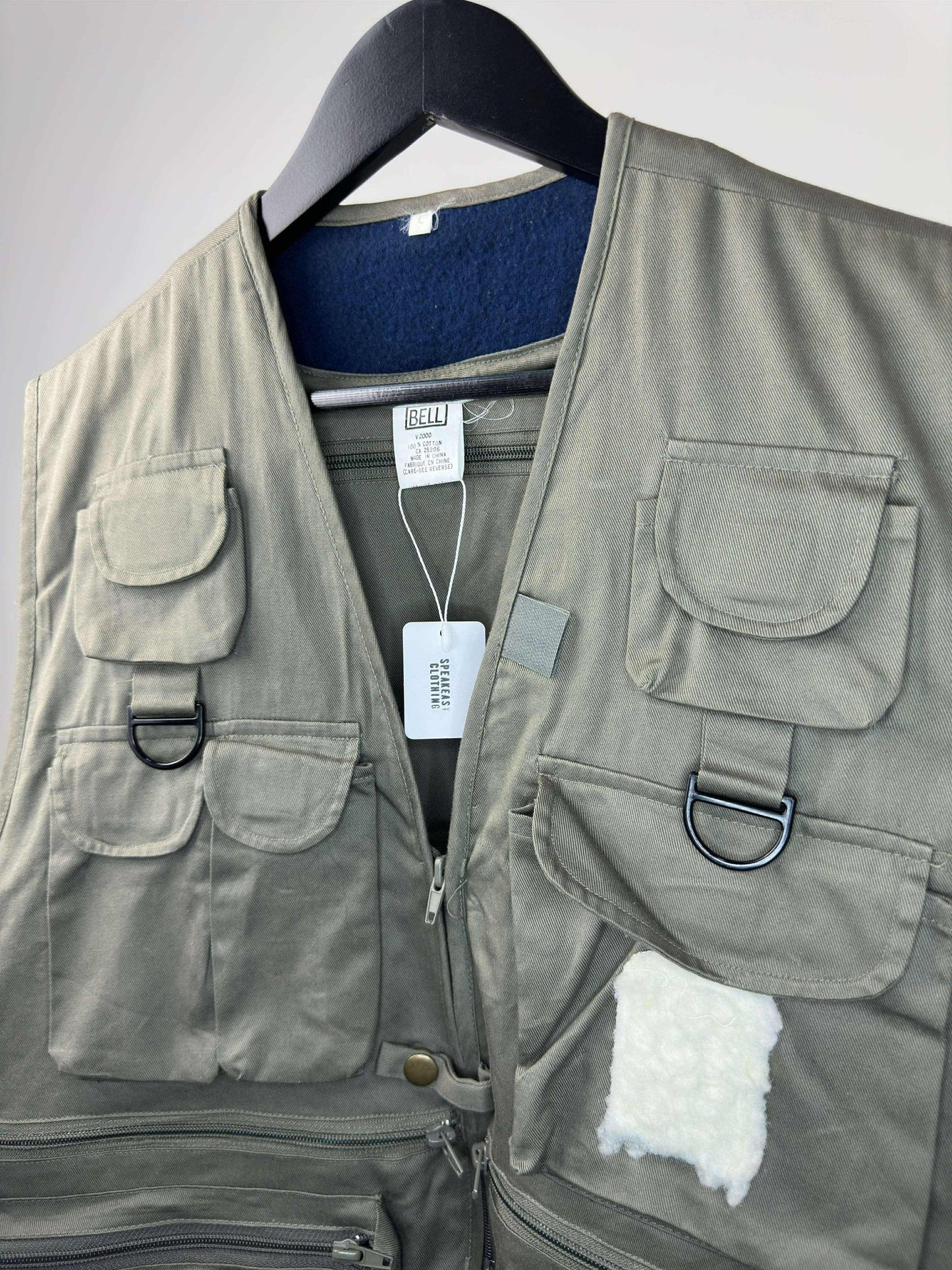 BELL x Olive Green Fishing Multipocketed Vest - L