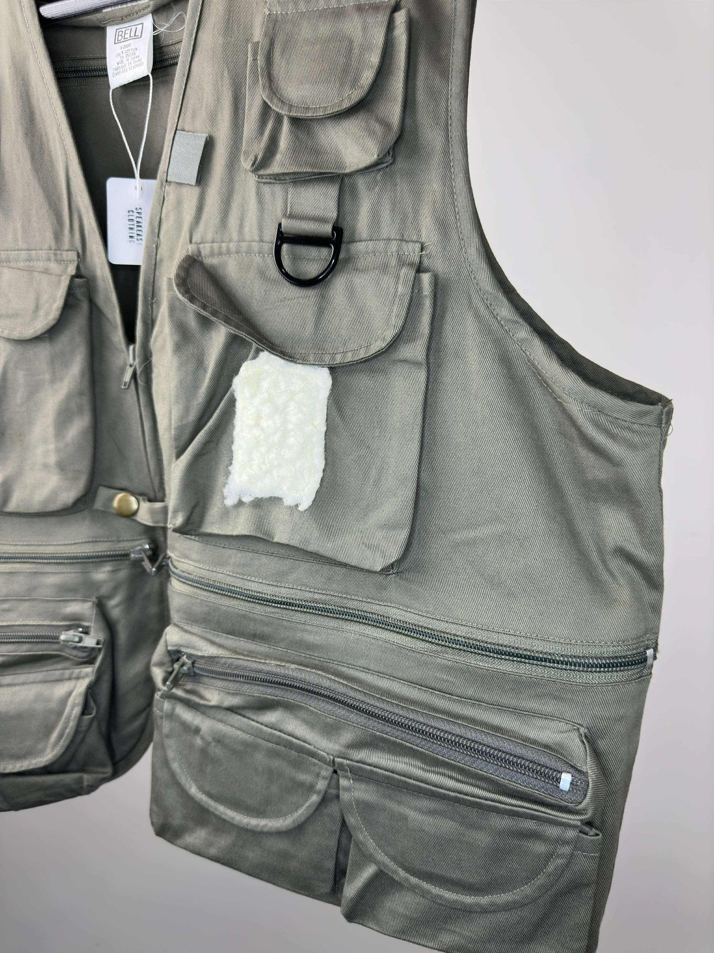 BELL x Olive Green Fishing Multipocketed Vest - L