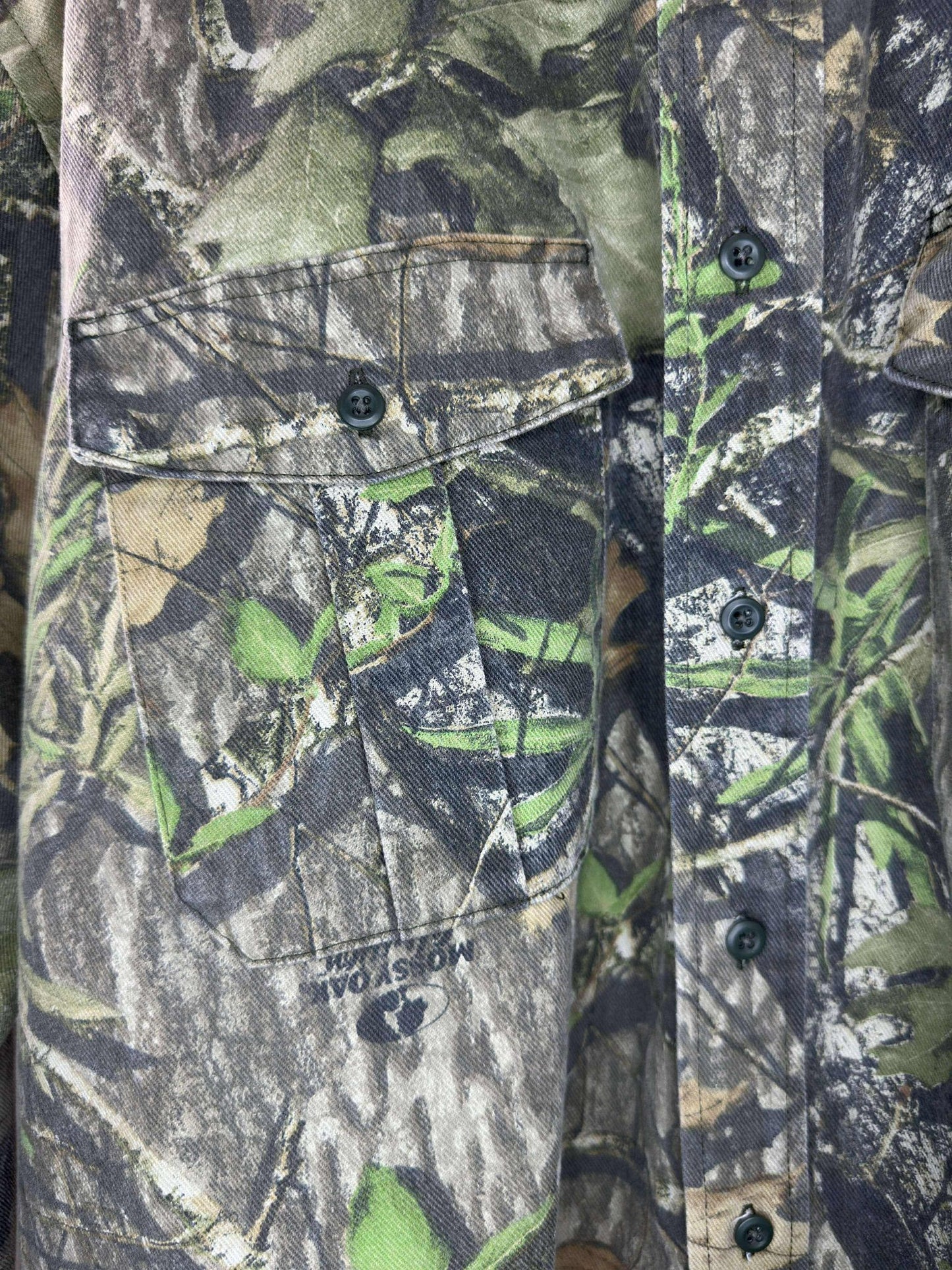No Trace x Real Tree x Mossy Oak x Camouflage Long Sleeve Button Up - XL