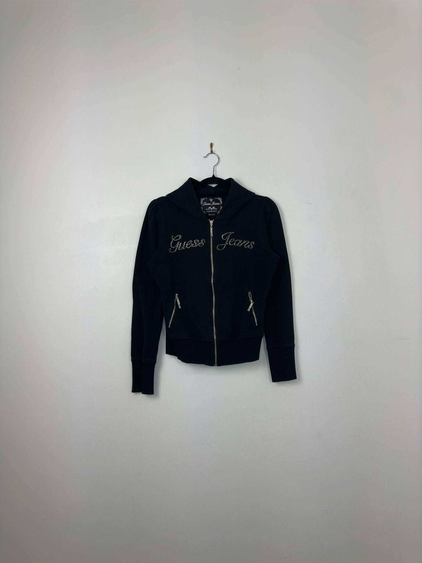 Y2K x Guess Jeans x Black Full Zip Hoodie - Women's S