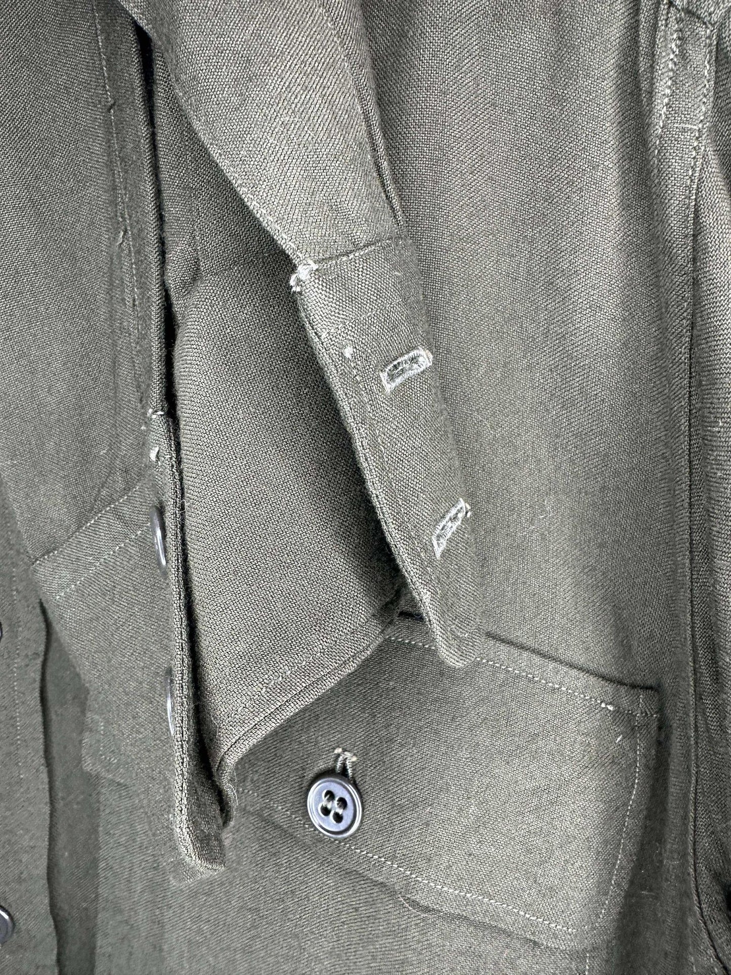 VTG x Jayson x World War x Military Green Long Sleeve Button Up - No Tag (S)