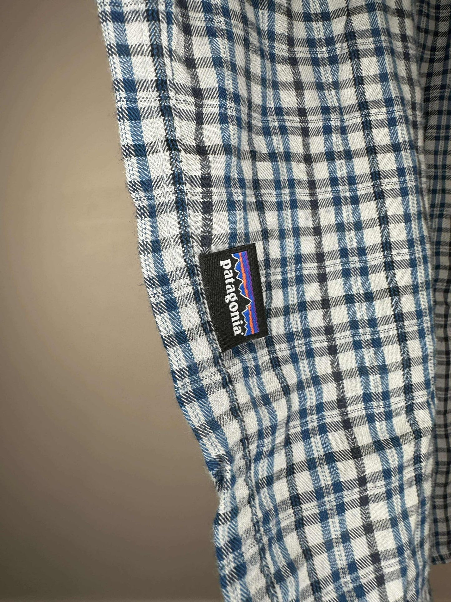 Patagonia x Blue Grey Checkered Long Sleeve Button Up - XL