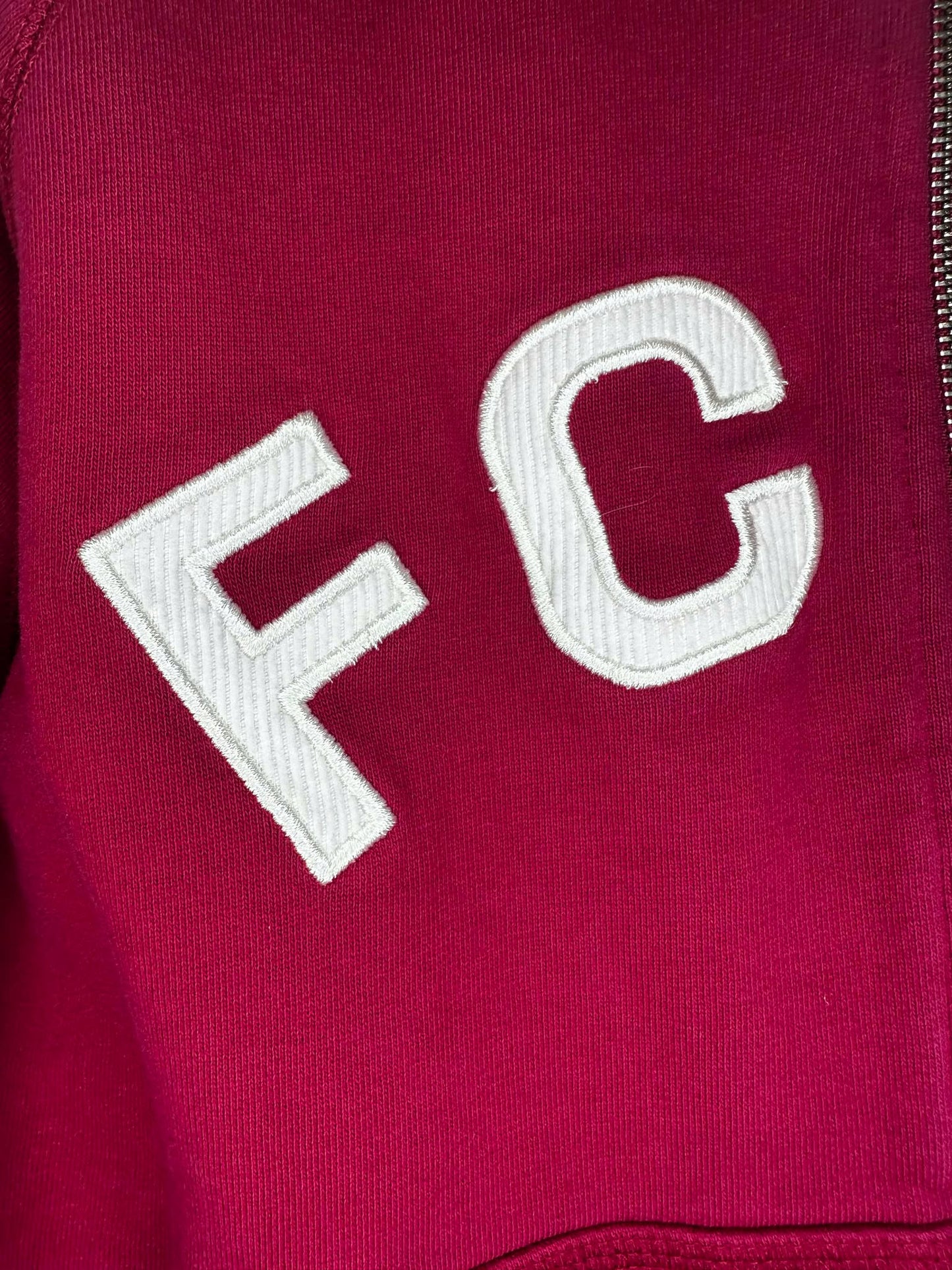 Y2K x French Connection x FCUK x Maroon Full Zip Hoodie - Cut Tag (Men's M / Women's L)