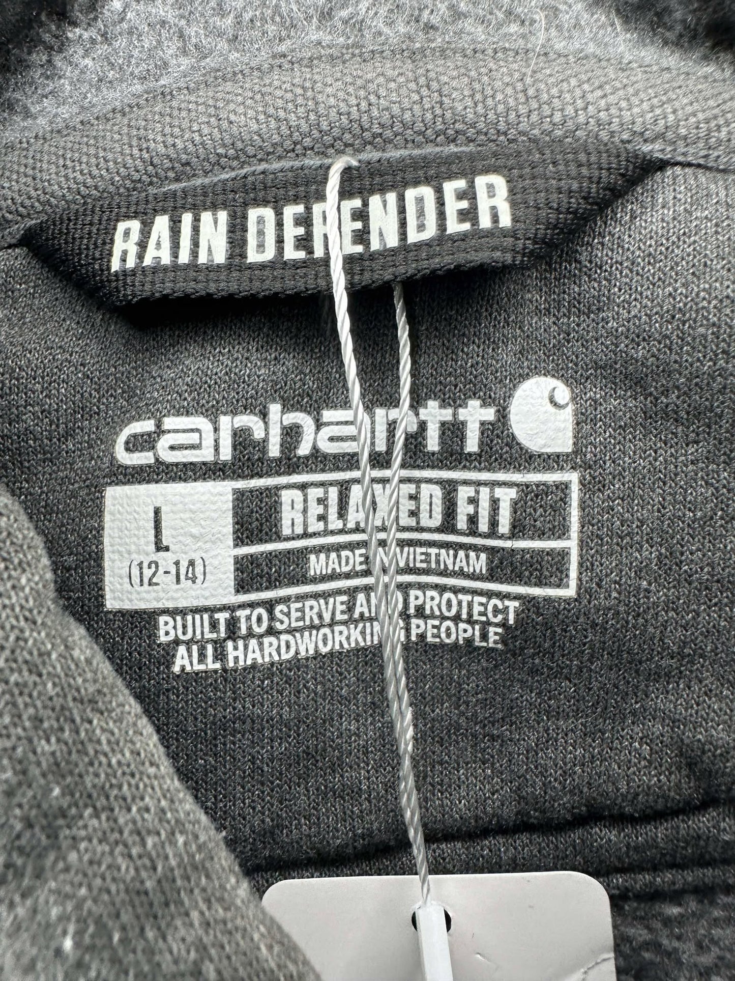 Carhartt x Chest Graphic Logo x Grey Pullover Hoodie - Women's L