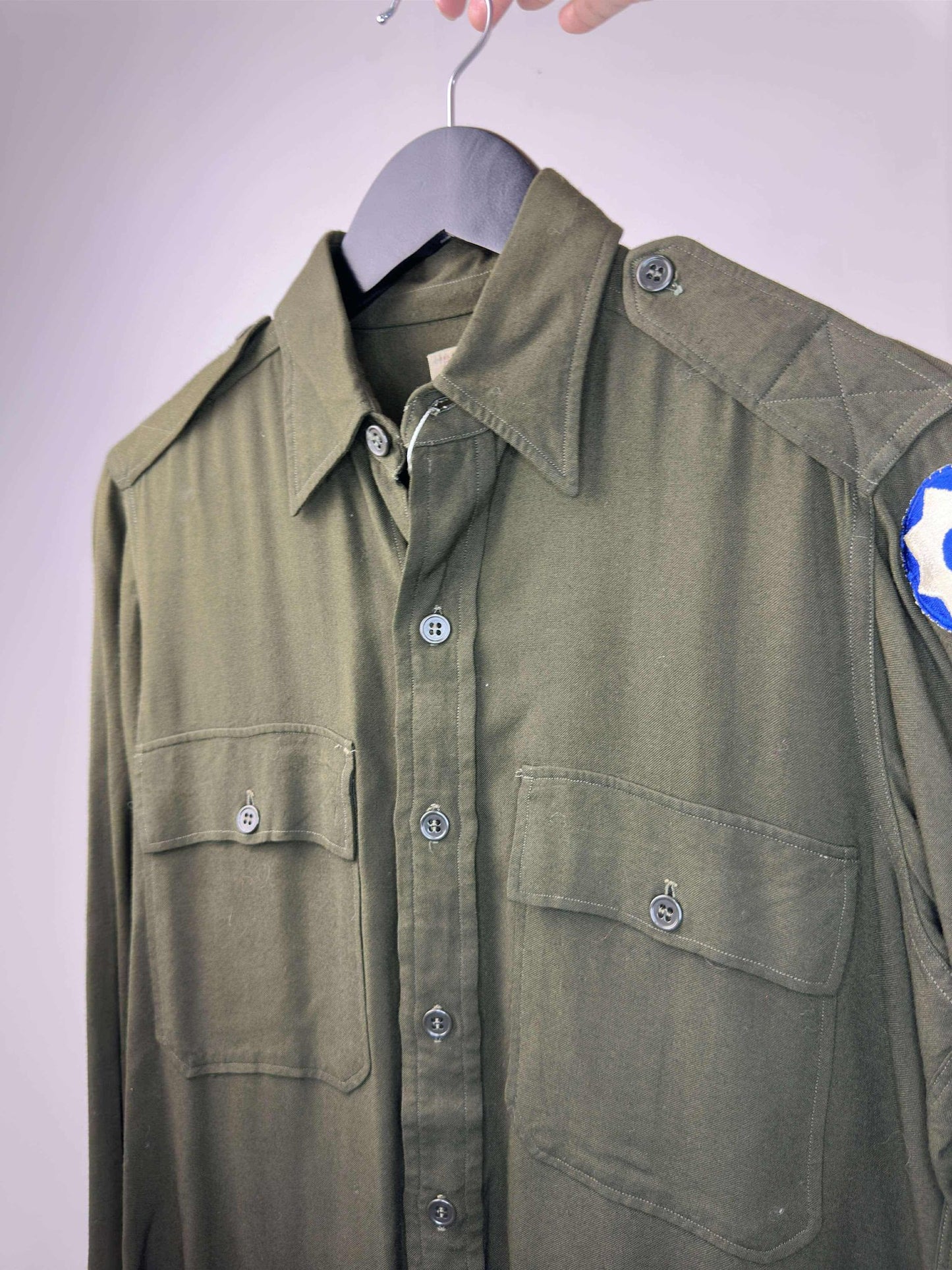 VTG x Jayson x World War x Military Green Long Sleeve Button Up - No Tag (S)