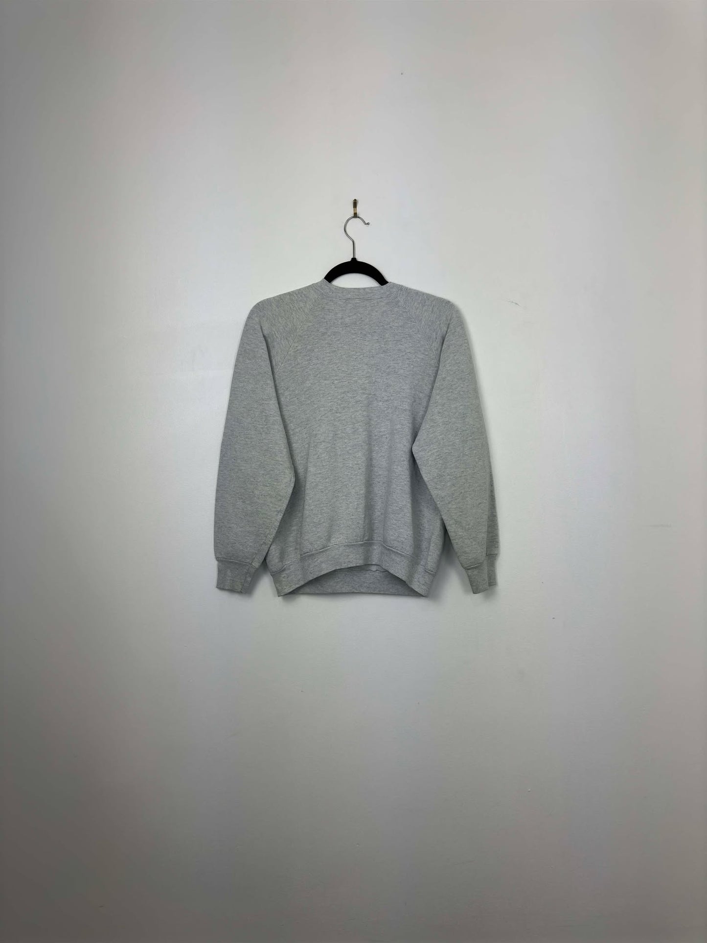 VTG x Fruit of the Loom x Idaho Elk Nature Graphic x Grey Pullover Crewneck - L
