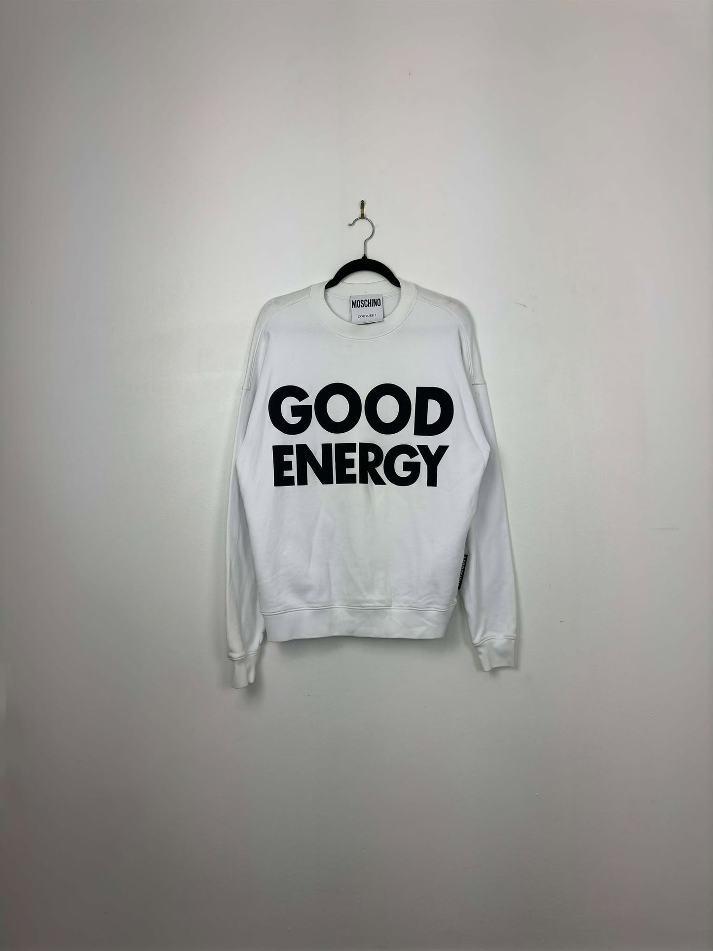 Moschino x Good Energy x White Pullover Crewneck - Cut Tag (M/L)