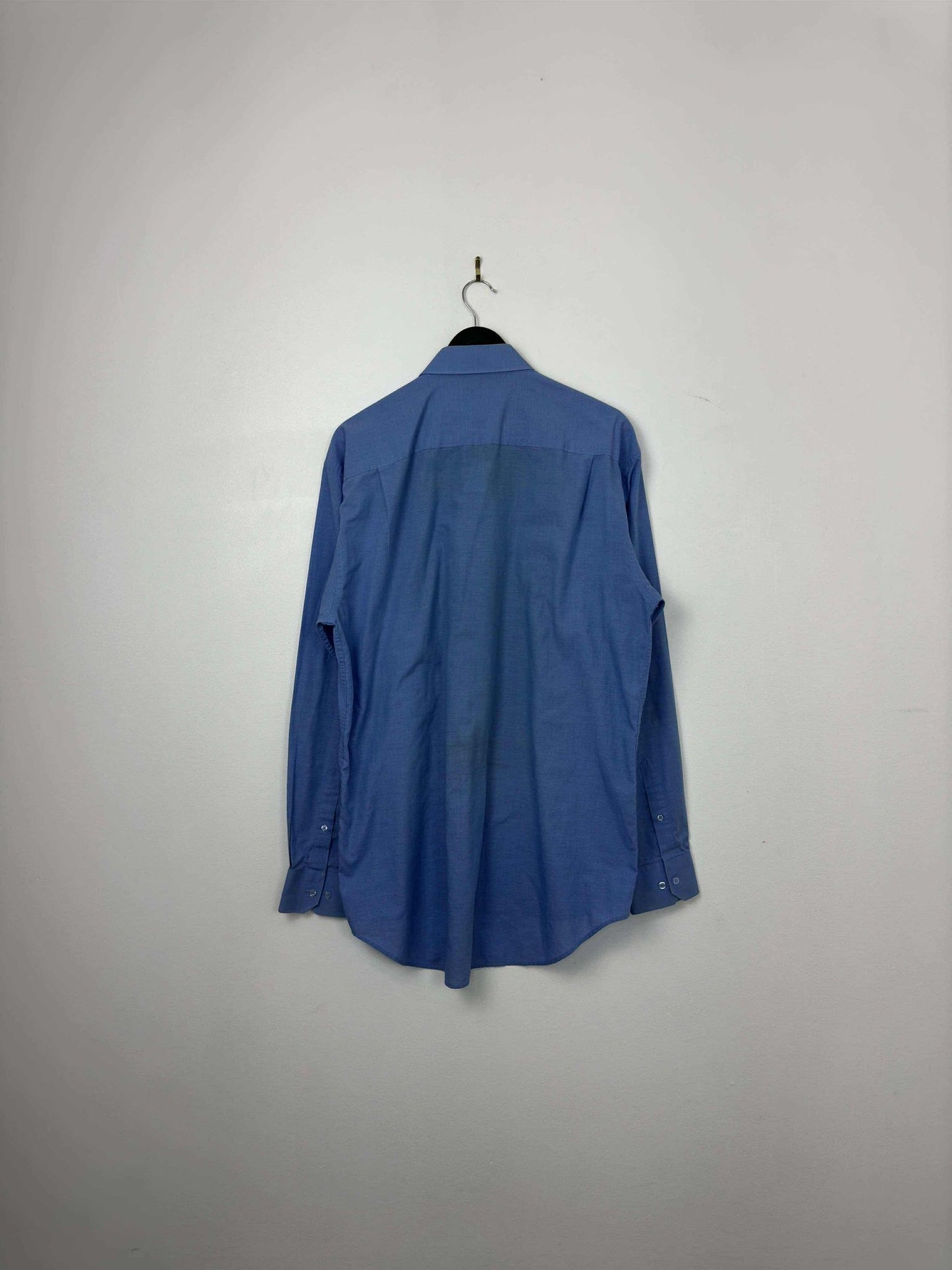 VTG x Balmain x Blue Long Sleeve Button Up - L