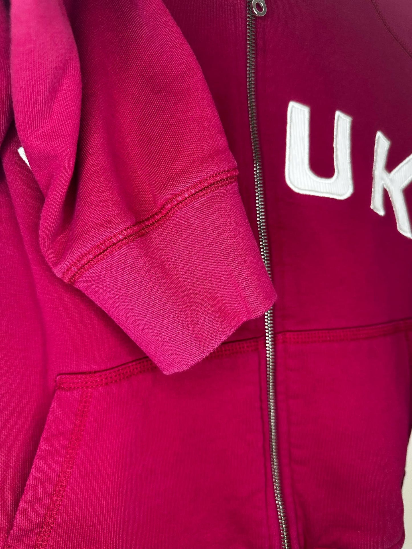 Y2K x French Connection x FCUK x Maroon Full Zip Hoodie - Cut Tag (Men's M / Women's L)