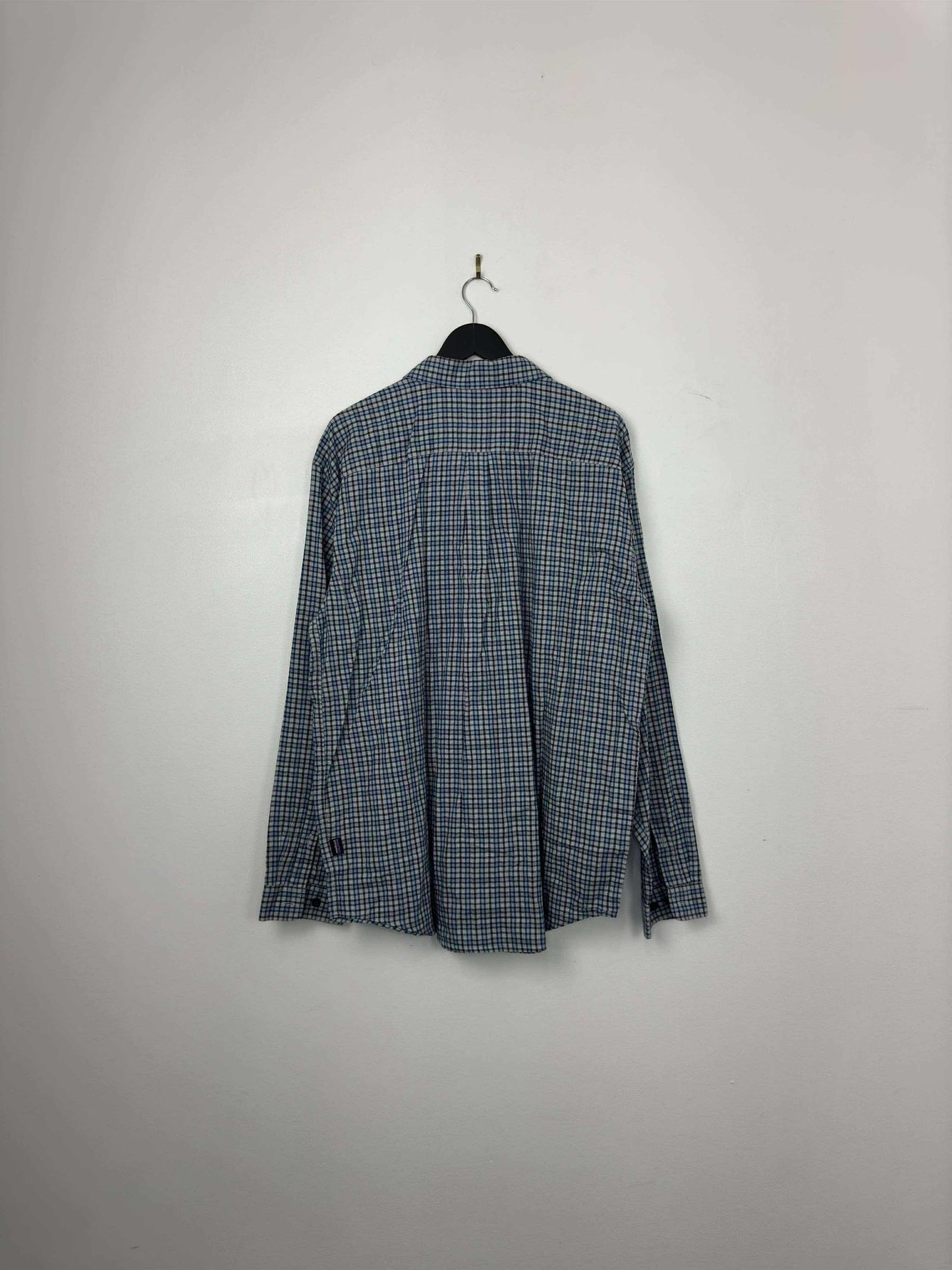 Patagonia x Blue Grey Checkered Long Sleeve Button Up - XL