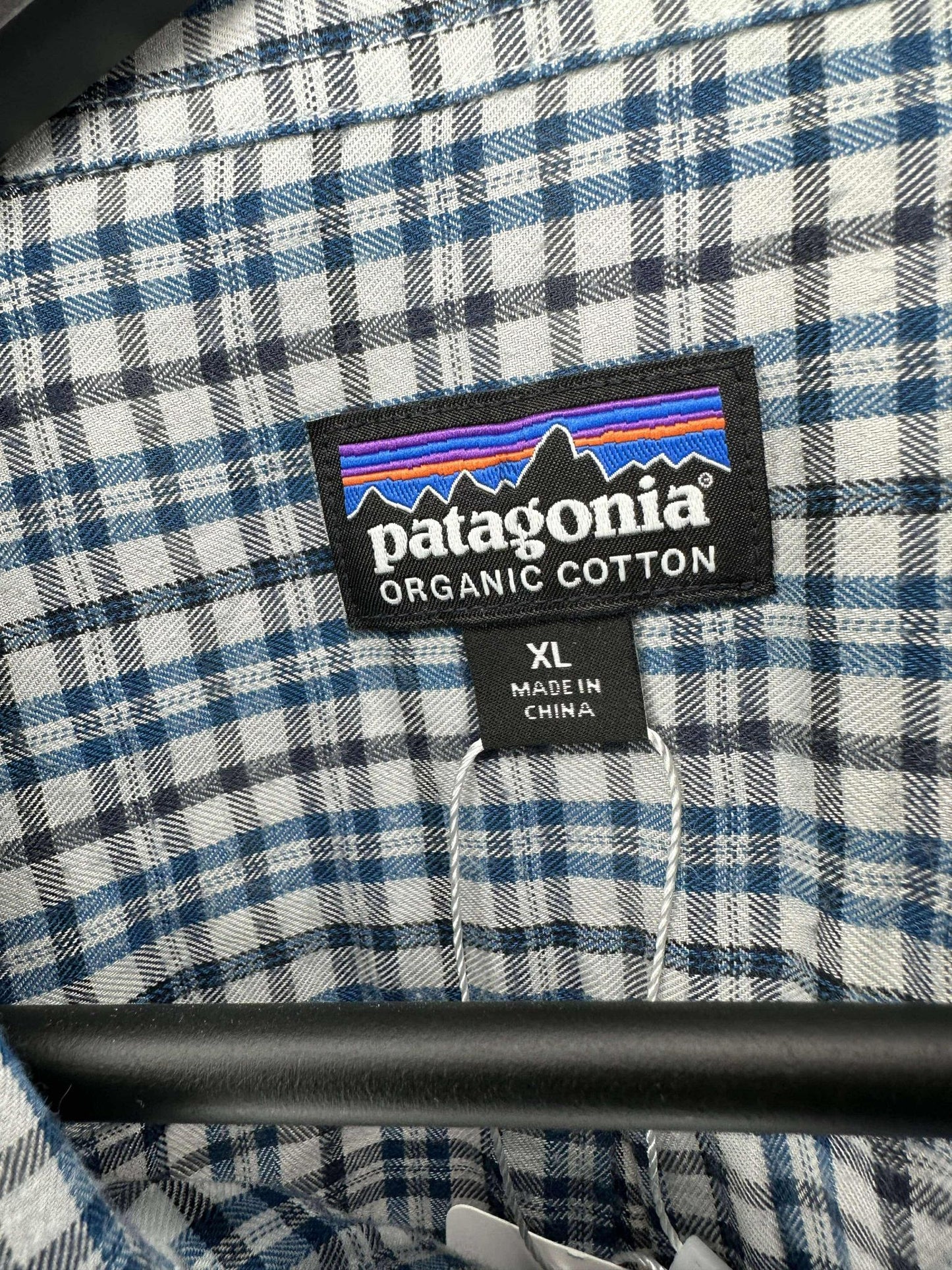 Patagonia x Blue Grey Checkered Long Sleeve Button Up - XL