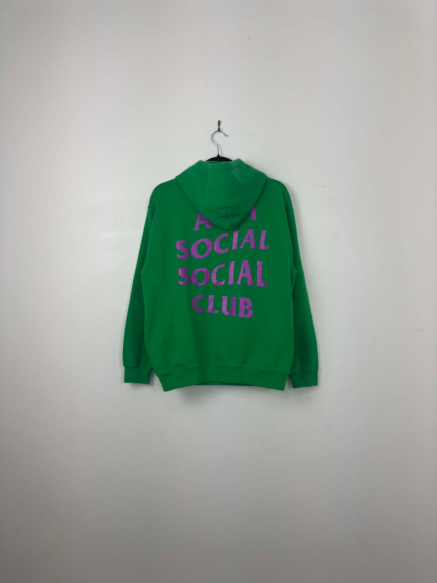 Anti Social Social Club x Purple Logo Pullover Essential Green Hoodie - M
