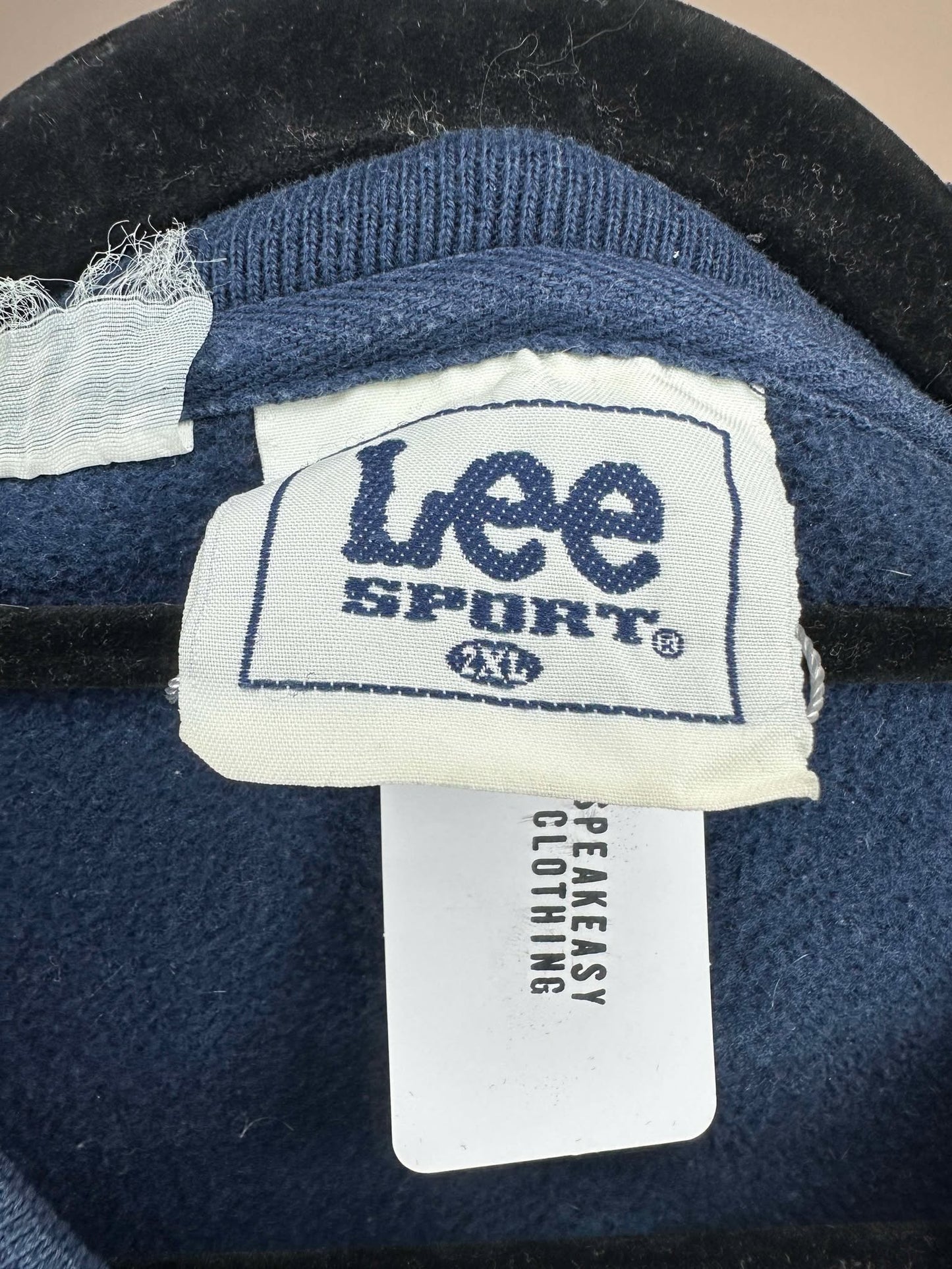 VTG x MLB x LEE x Cleveland Indians "Guardians" x Navy Red V-Neck Pullover Crewneck - XXL