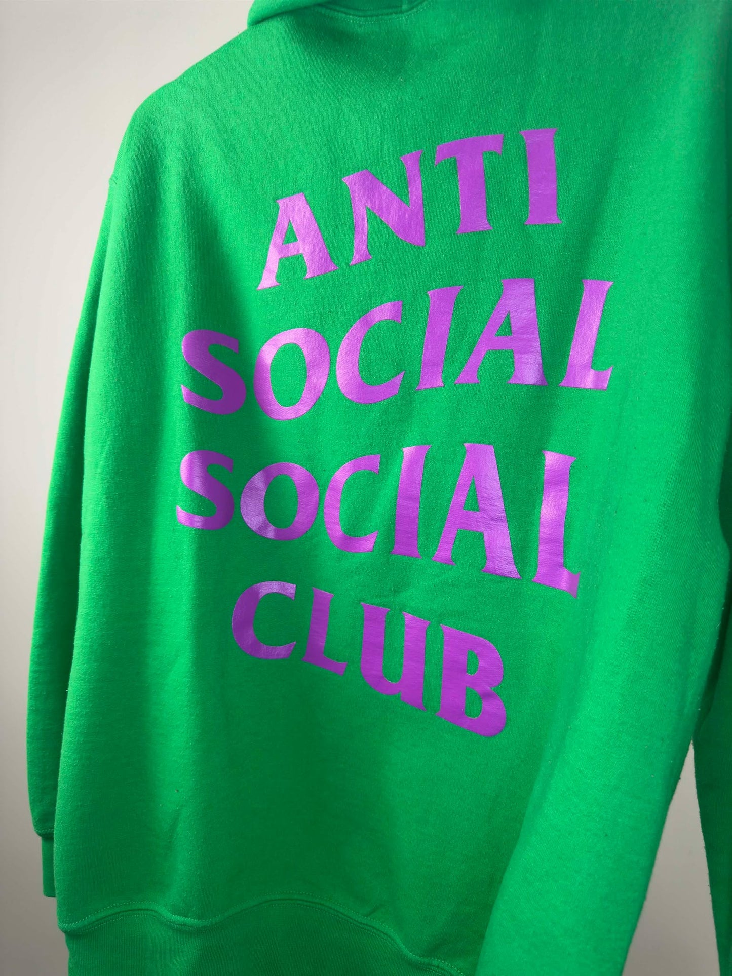 Anti Social Social Club x Purple Logo Pullover Essential Green Hoodie - M