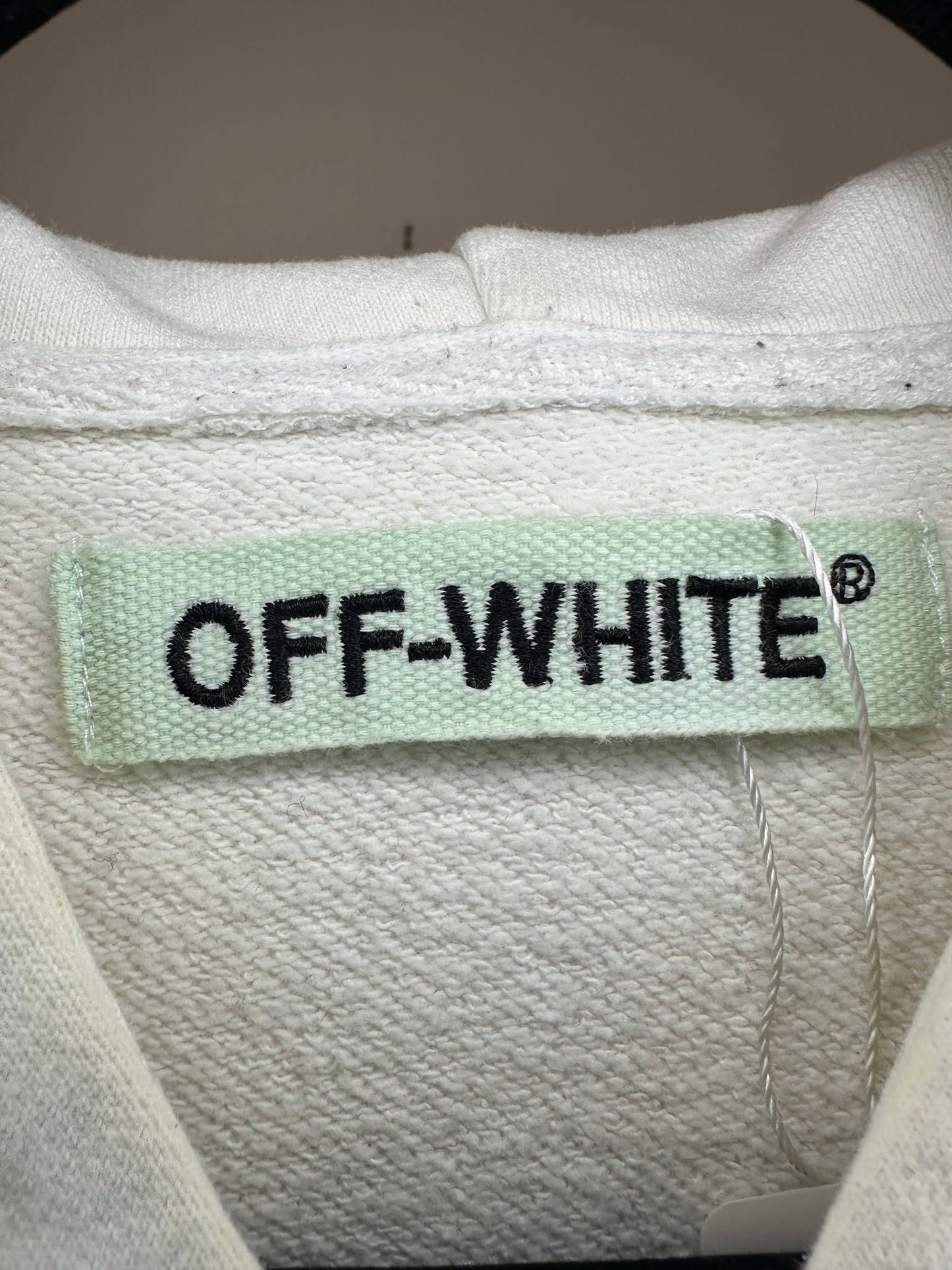 Off White x Arrows x Caravaggio Annunciation x Full Graphic White Pullover Hoodie - XL