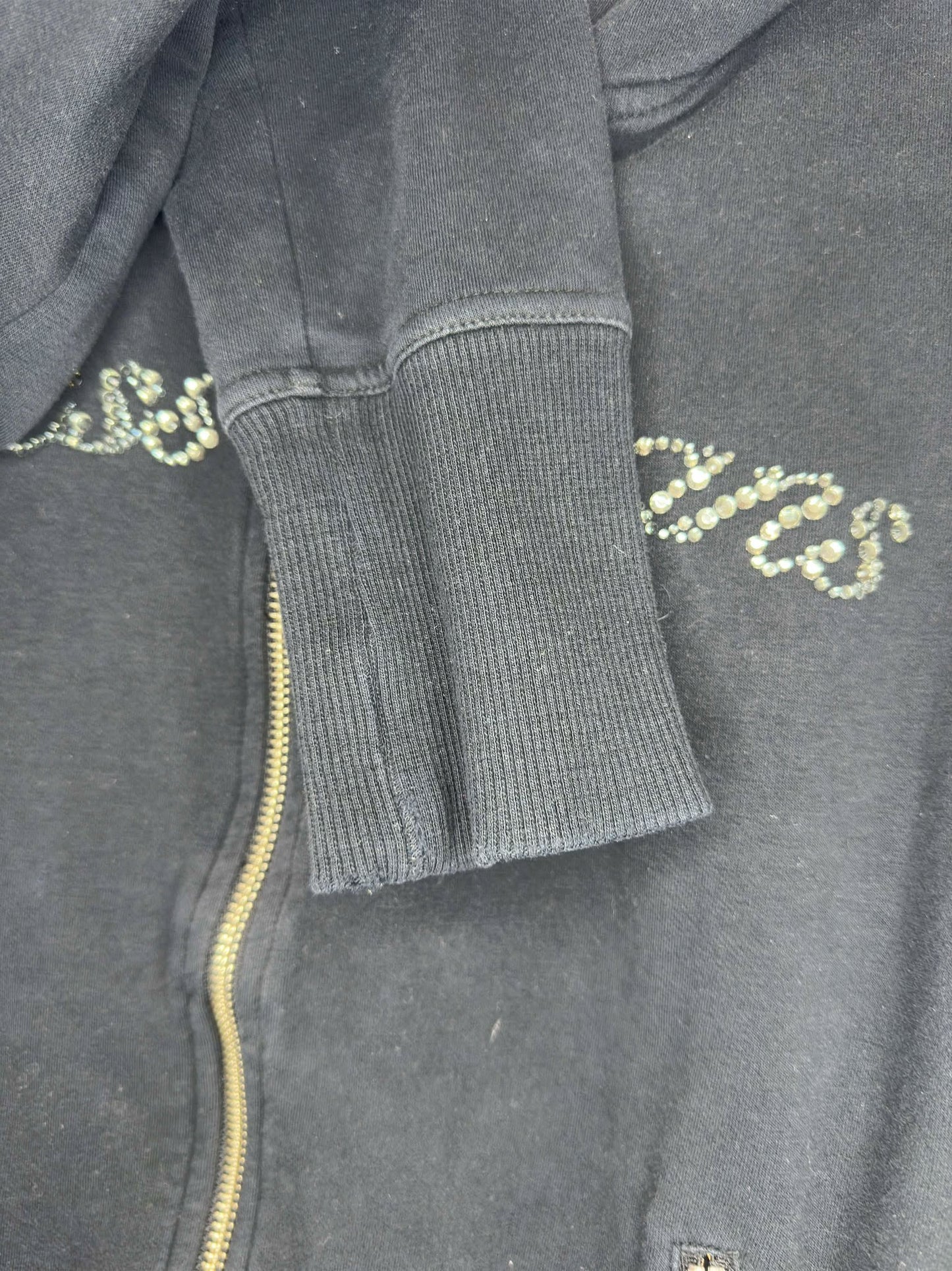Y2K x Guess Jeans x Black Full Zip Hoodie - Women's S