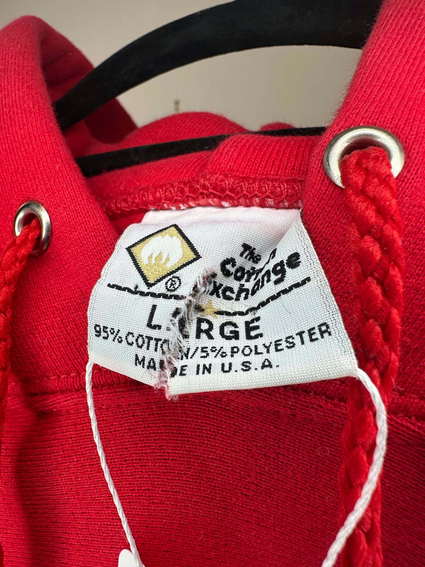 VTG x IOWA State x Collegiate Red Heavy Pullover Hoodie - L