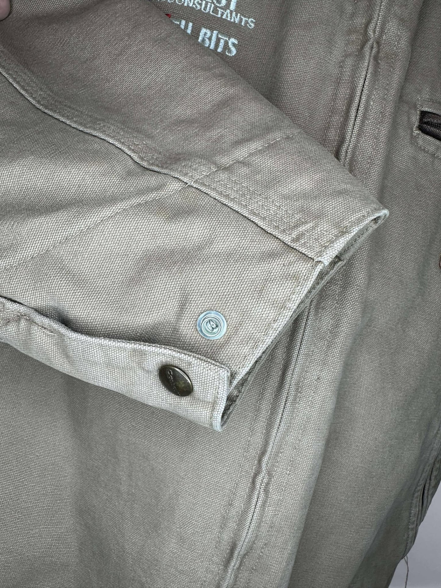 Carhartt x Blanket Lined Brown Embroidered Company Logo Detroit Jacket - L