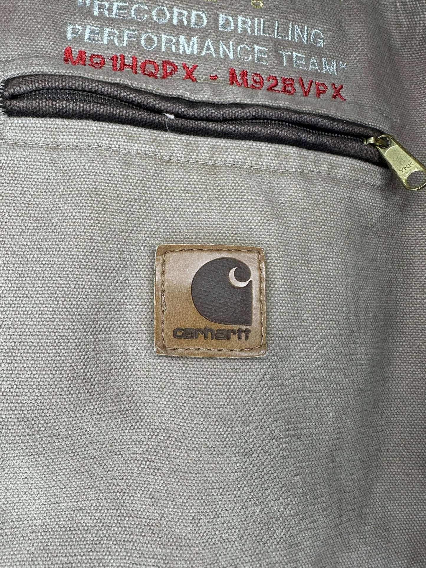 Carhartt x Blanket Lined Brown Embroidered Company Logo Detroit Jacket - L