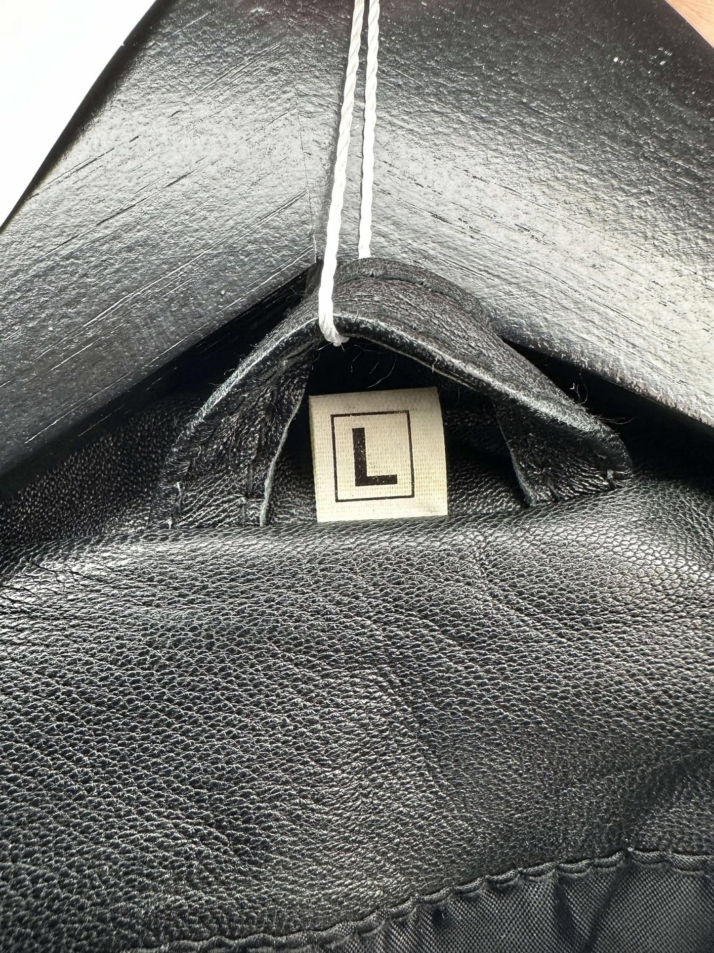 VTG x Real Leather Garments x Biker Style x Black Genuine Leather Jacket - L