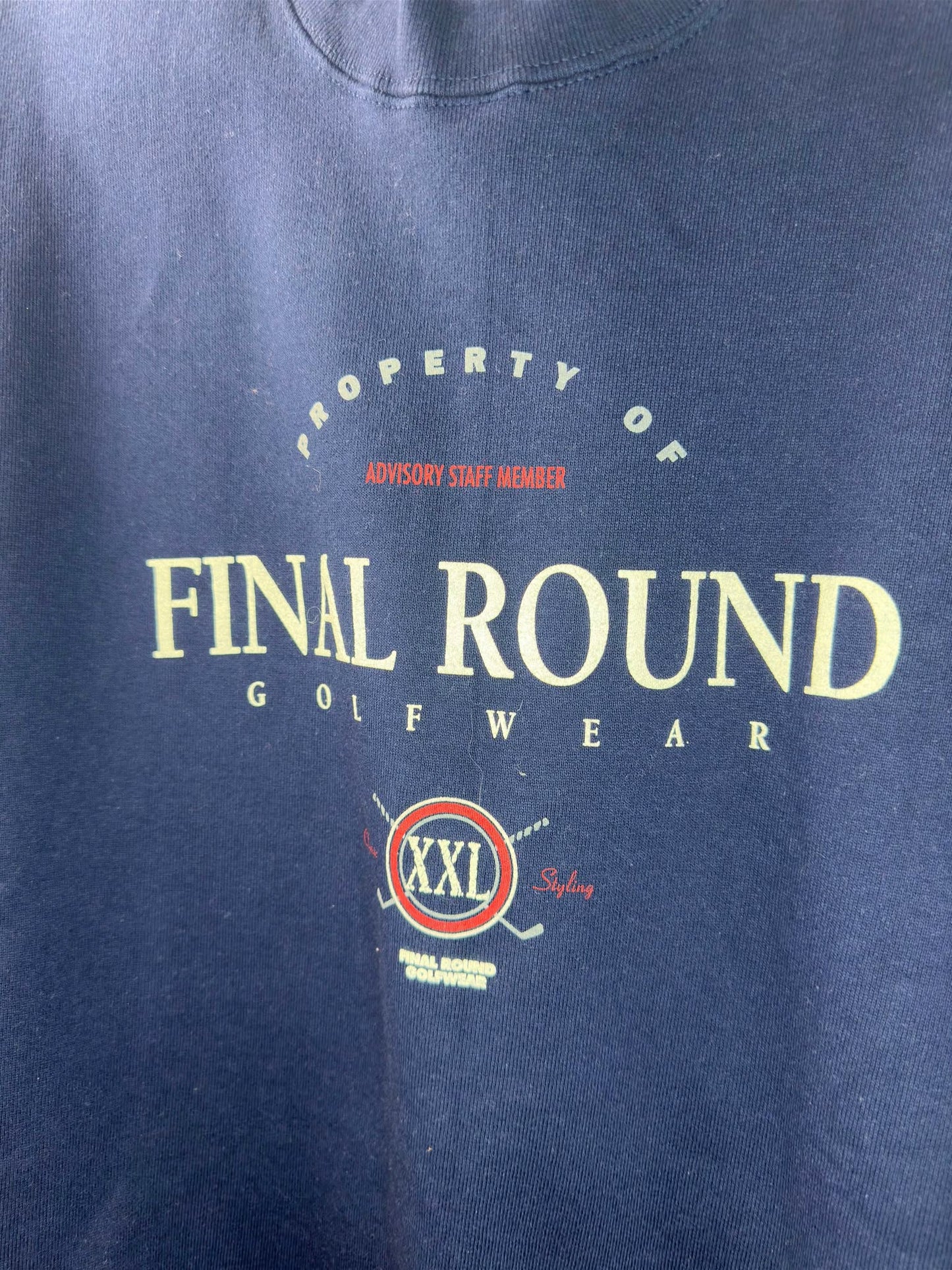 VTG x Freeman Sports x Property of Final Round Golf Wear x Navy Pullover Crewneck - L