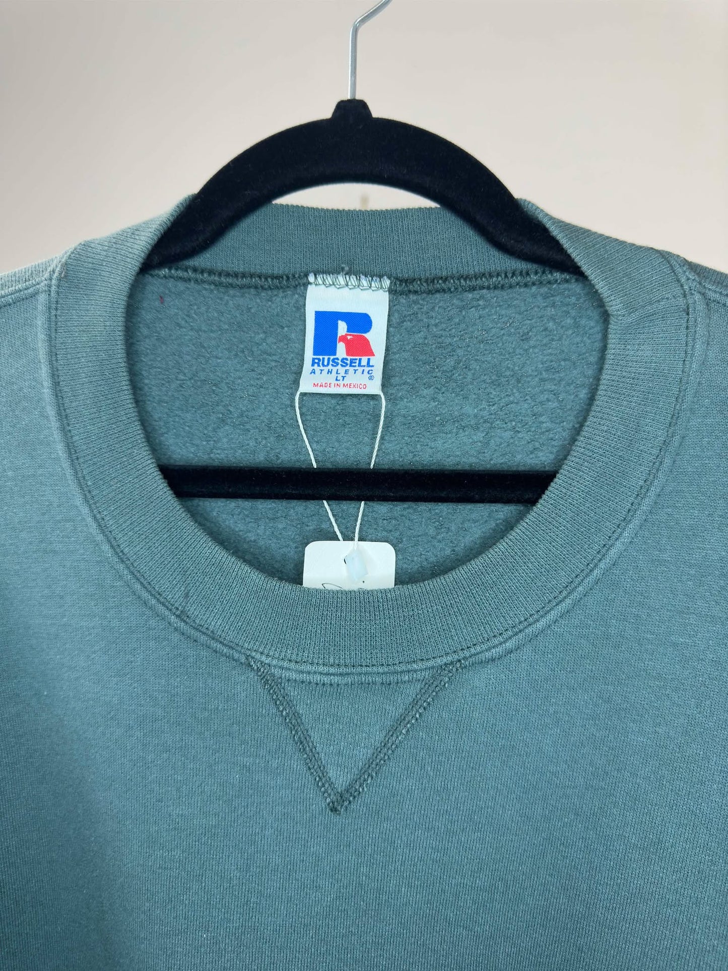 VTG x Russell Athletic x Green Essential Blank Pullover Crewneck - L