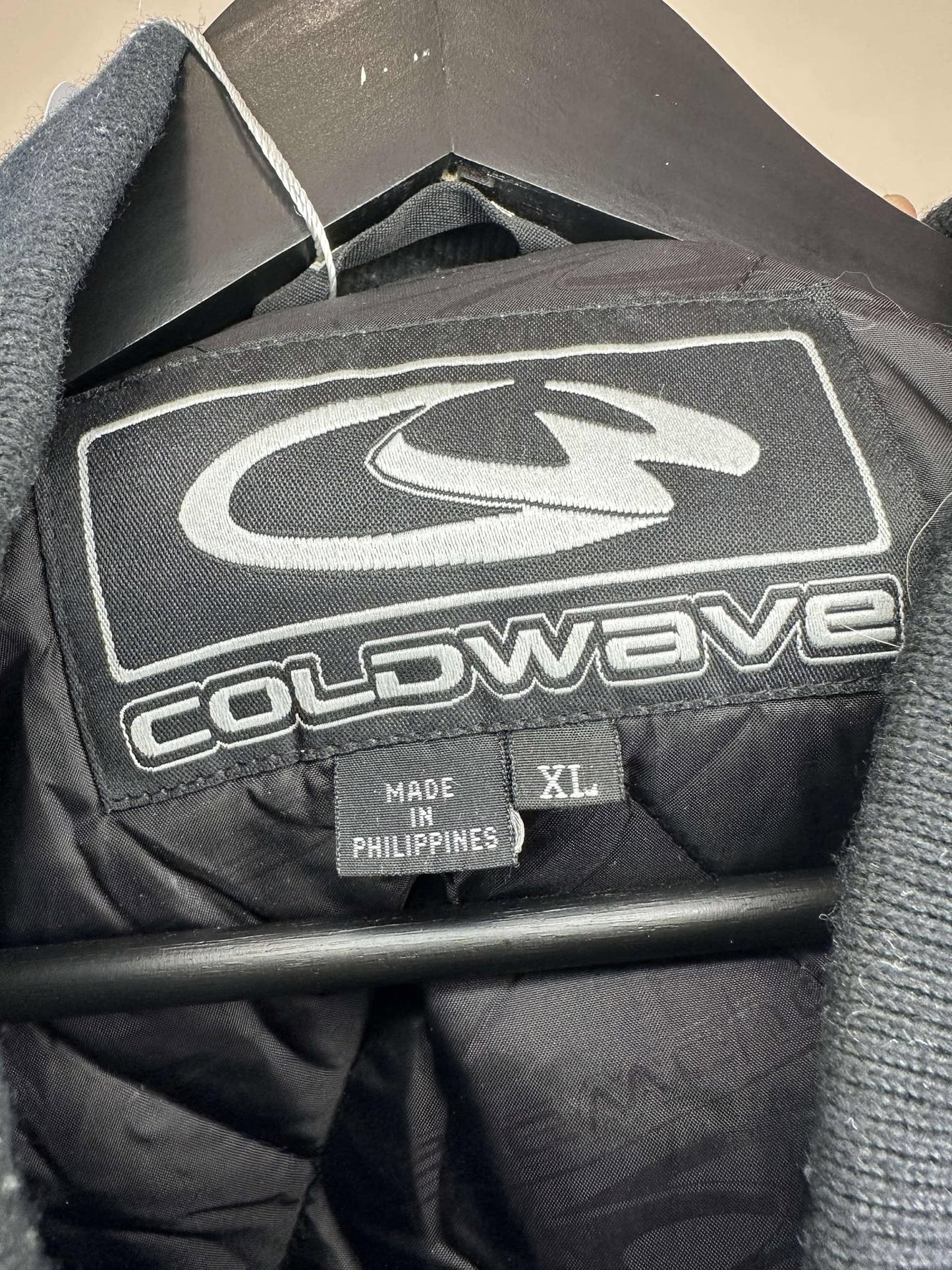 Coldwave x Super Snow Cross x Black Red Varsity Style Zip Up Insulated Jacket -XL