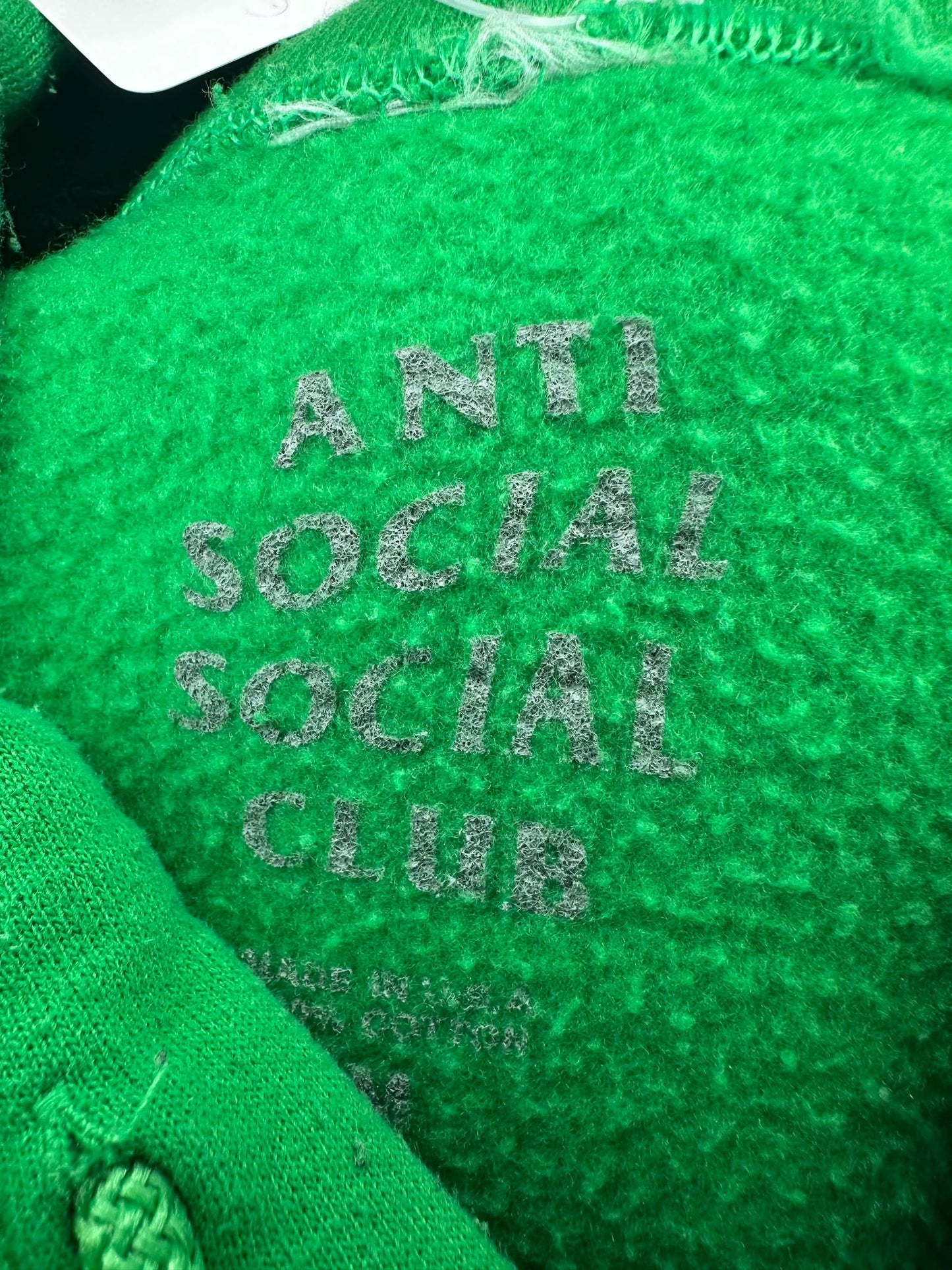 Anti Social Social Club x Purple Logo Pullover Essential Green Hoodie - M