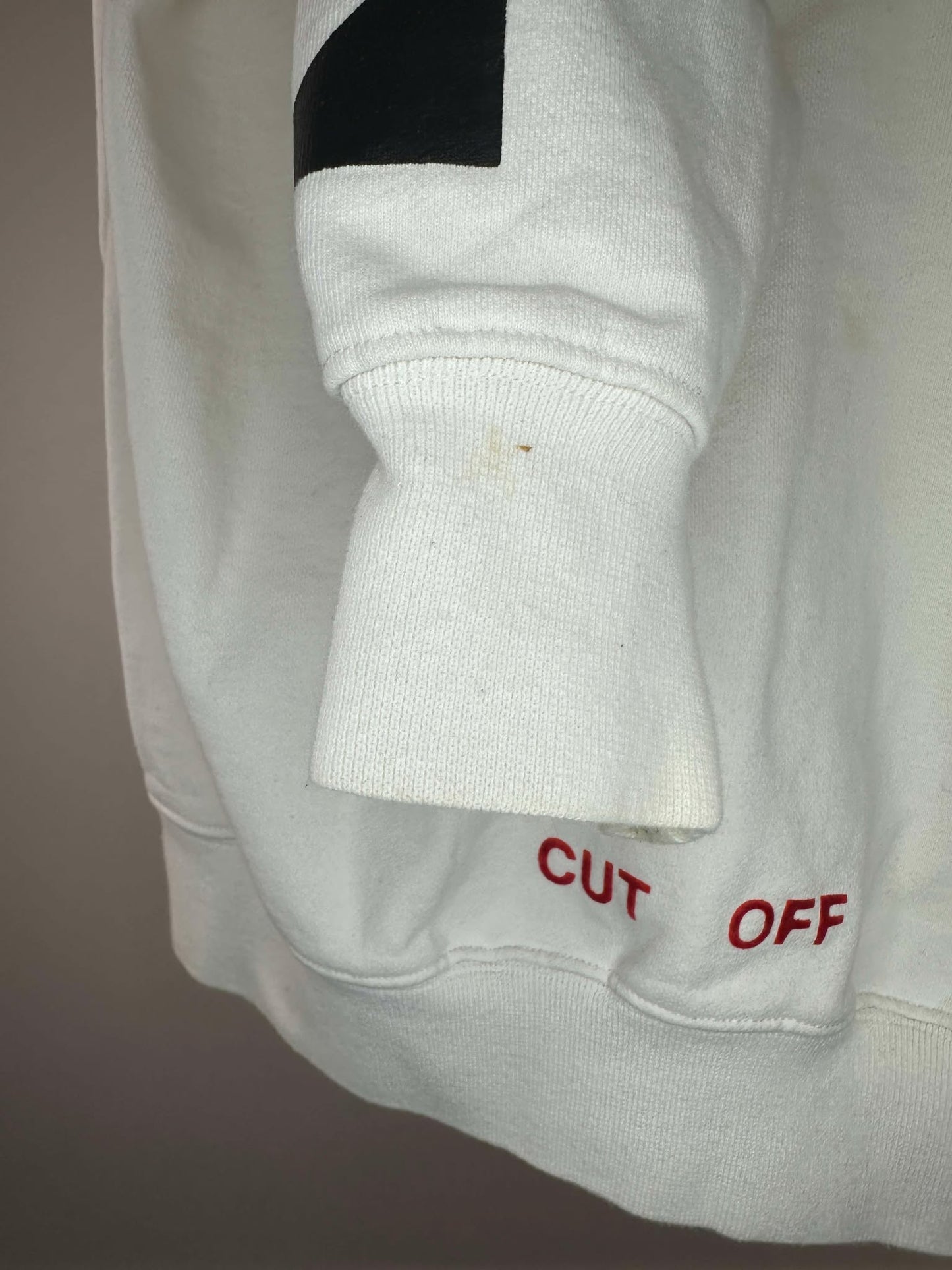 Off White x Arrows x Caravaggio Annunciation x Full Graphic White Pullover Hoodie - XL