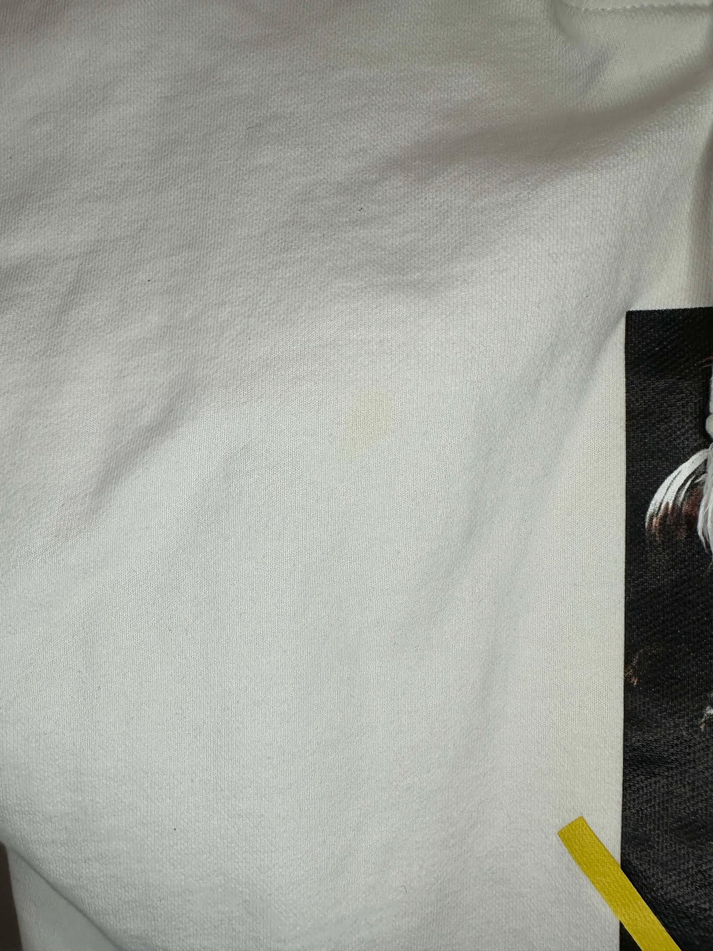 Off White x Arrows x Caravaggio Annunciation x Full Graphic White Pullover Hoodie - XL