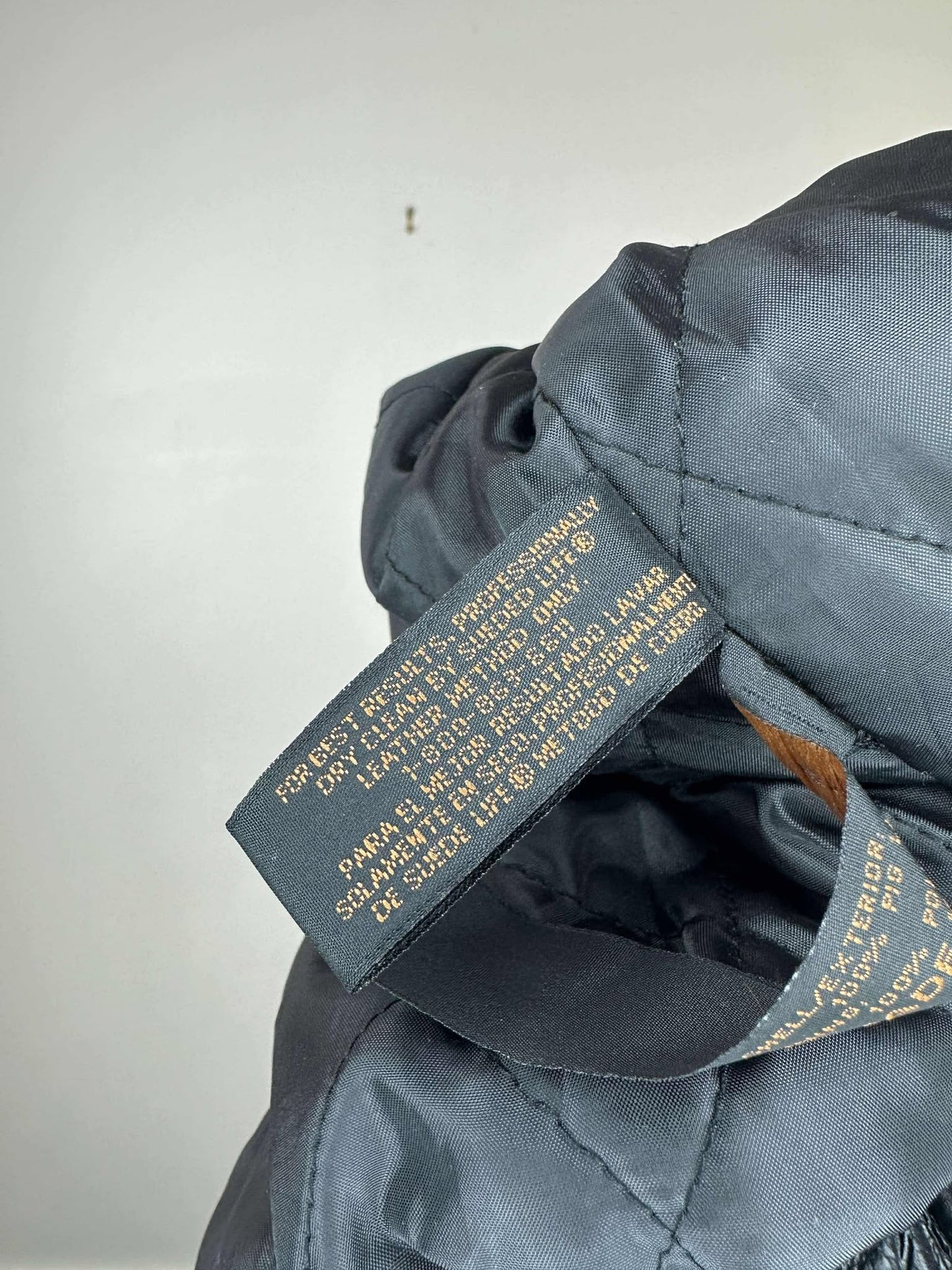 VTG x Canyon Outback x PSAMS Embossed x Black Genuine Pig Leather Jacket - L
