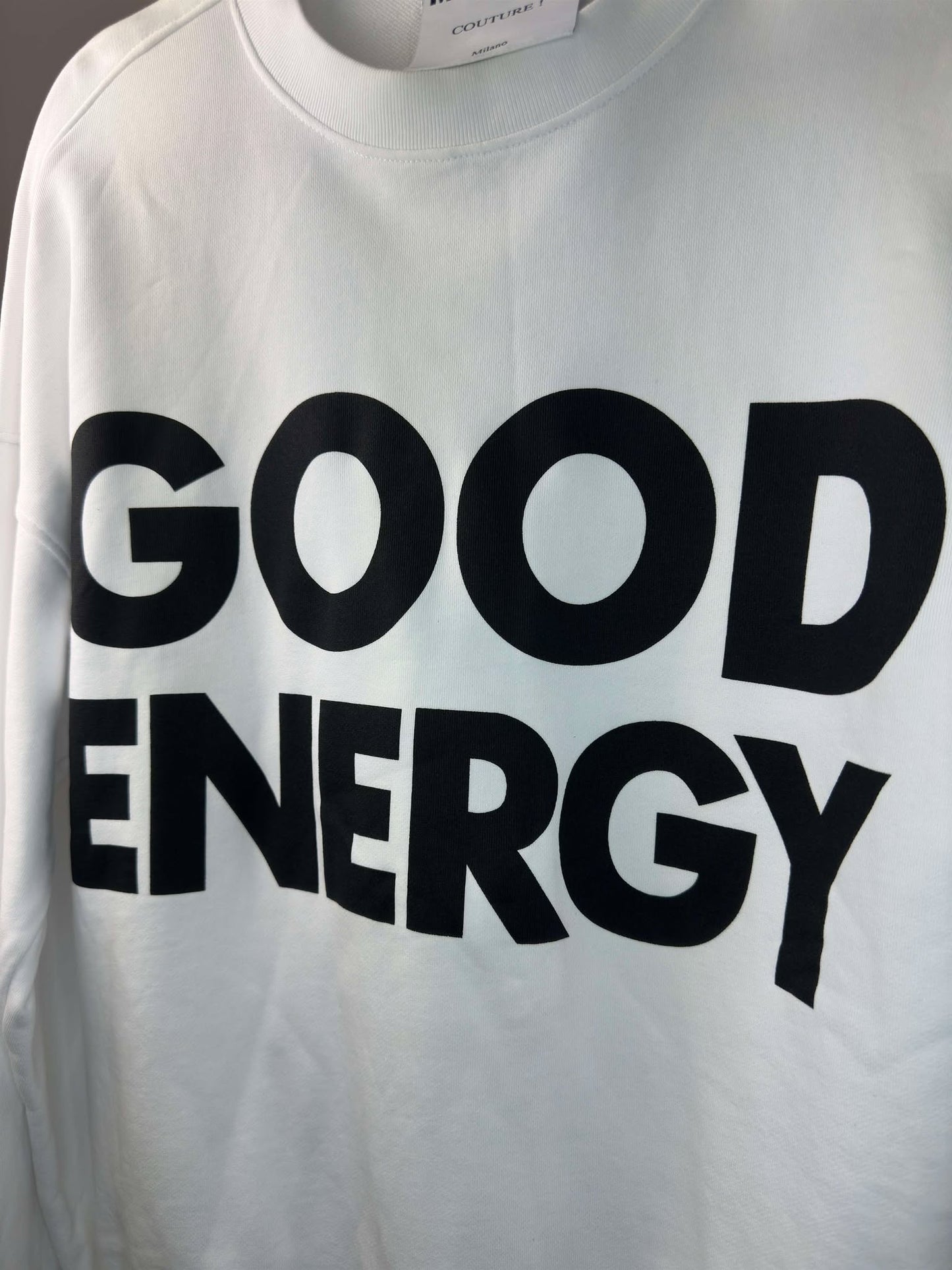 Moschino x Good Energy x White Pullover Crewneck - Cut Tag (M/L)