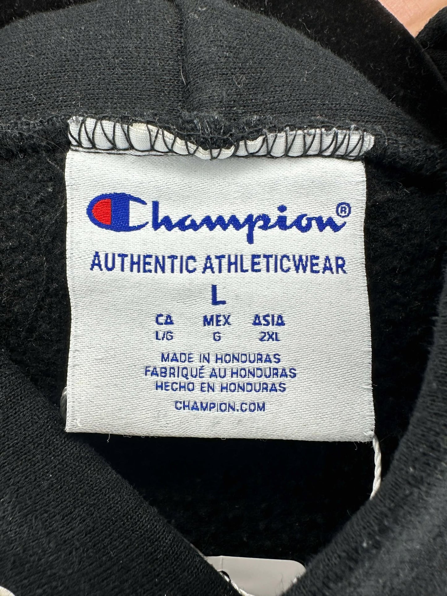 Champion x Harvard University x Black Collegiate Pullover Hoodie - L