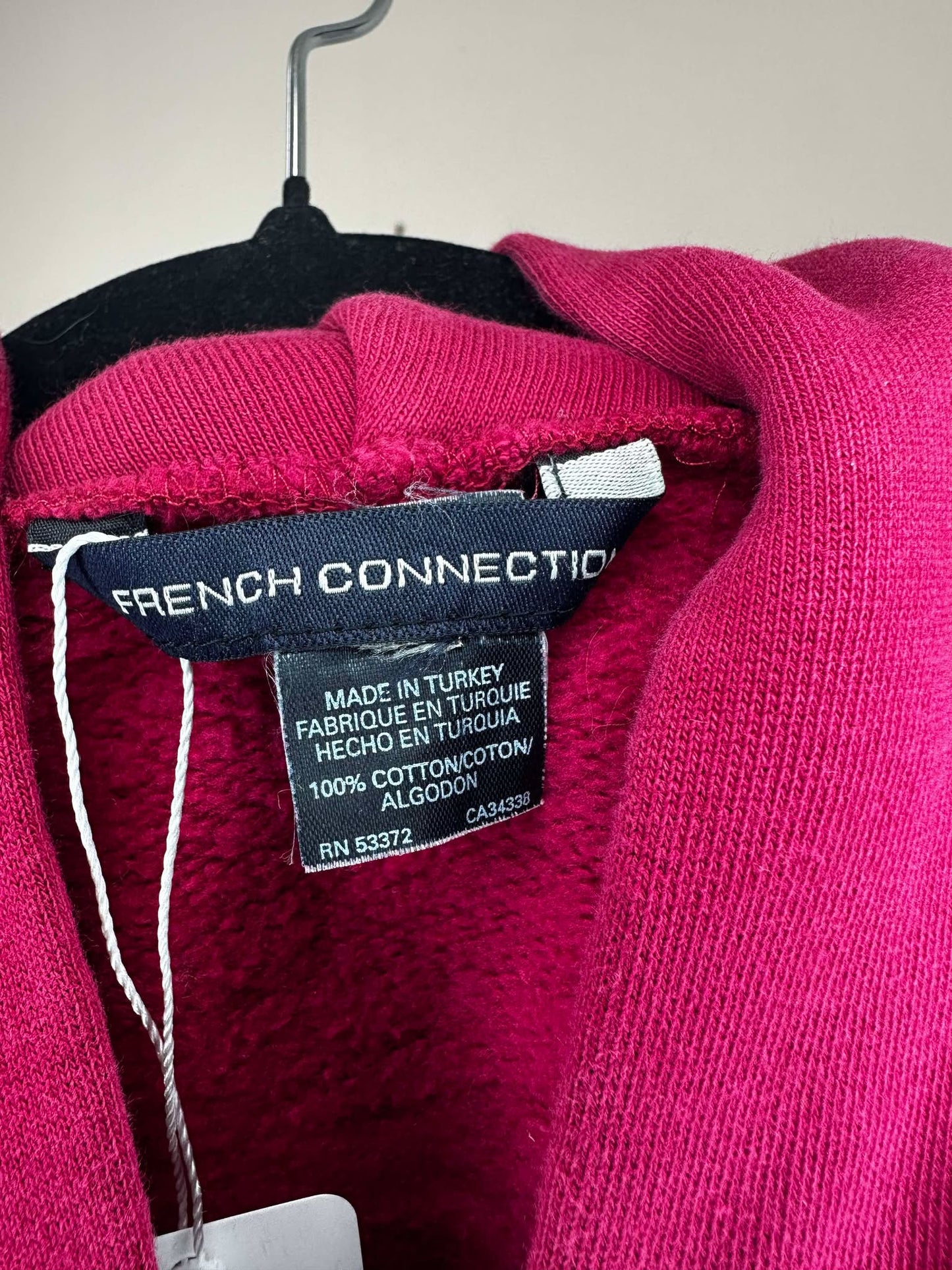 Y2K x French Connection x FCUK x Maroon Full Zip Hoodie - Cut Tag (Men's M / Women's L)
