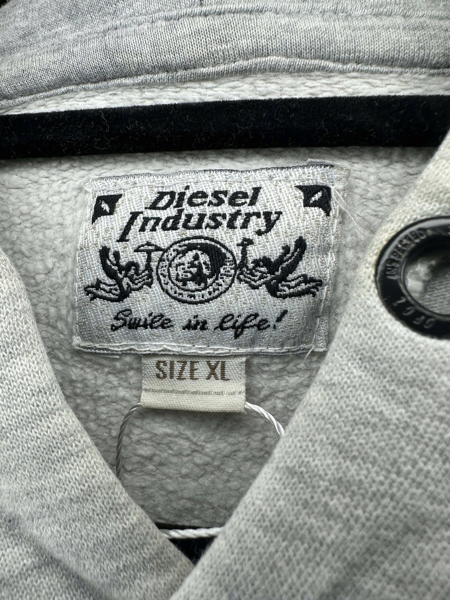 VTG x Diesel Industry x Big Logo Pullover Hoodie - XL