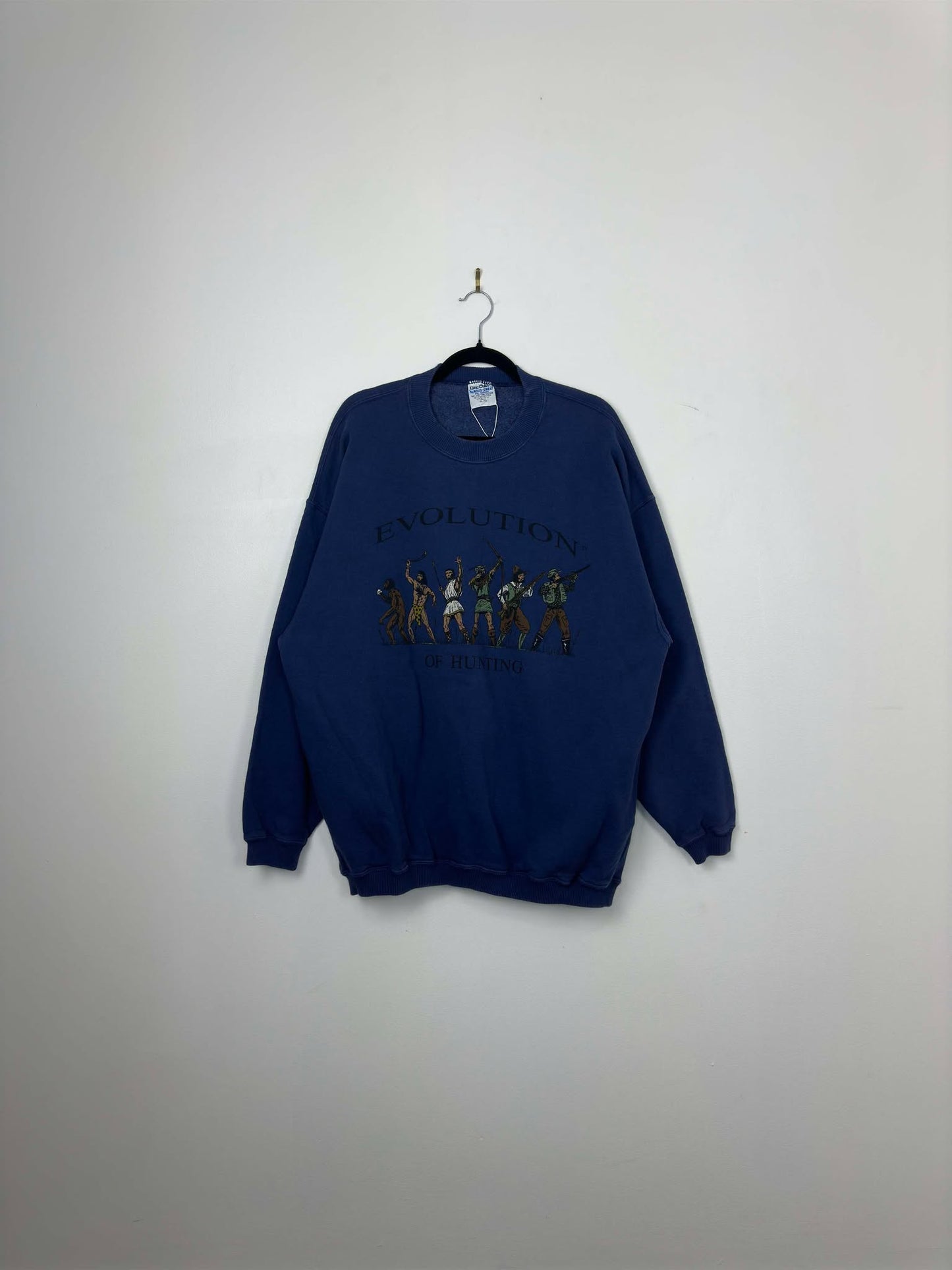VTG x Gildan x Evolution of Hunting x Navy Pullover Crewneck - XL