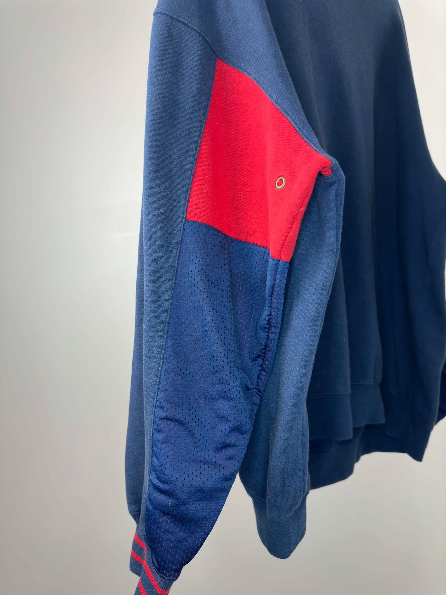 VTG x MLB x LEE x Cleveland Indians "Guardians" x Navy Red V-Neck Pullover Crewneck - XXL