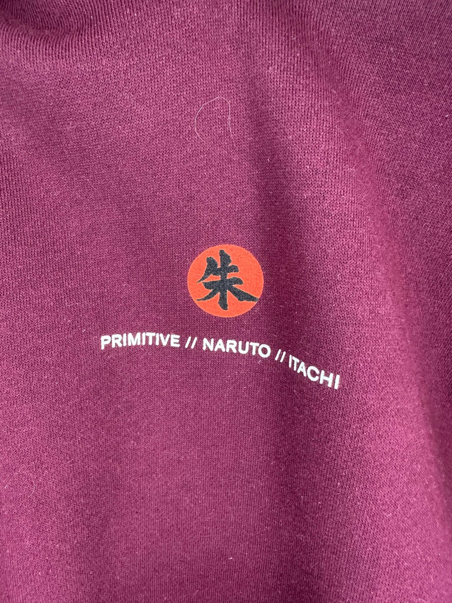 BNWT x Primitive x Naruto Shippuden x Uchiha Itachi x Maroon Pullover Hoodie - XL