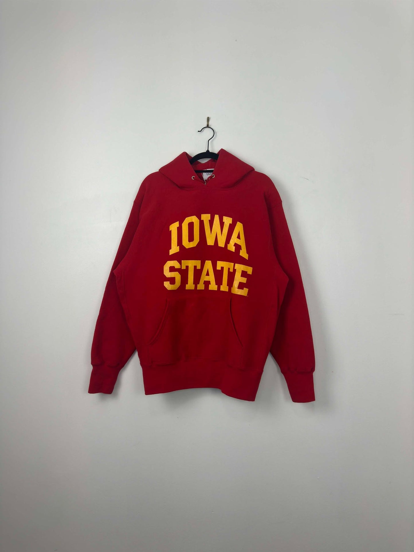 VTG x IOWA State x Collegiate Red Heavy Pullover Hoodie - L